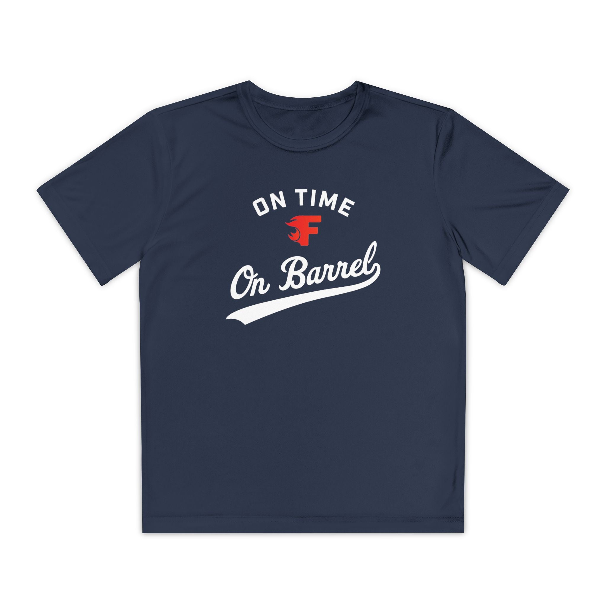 Youth: On Time - On Barrel Logo Performance Tee (Dark)