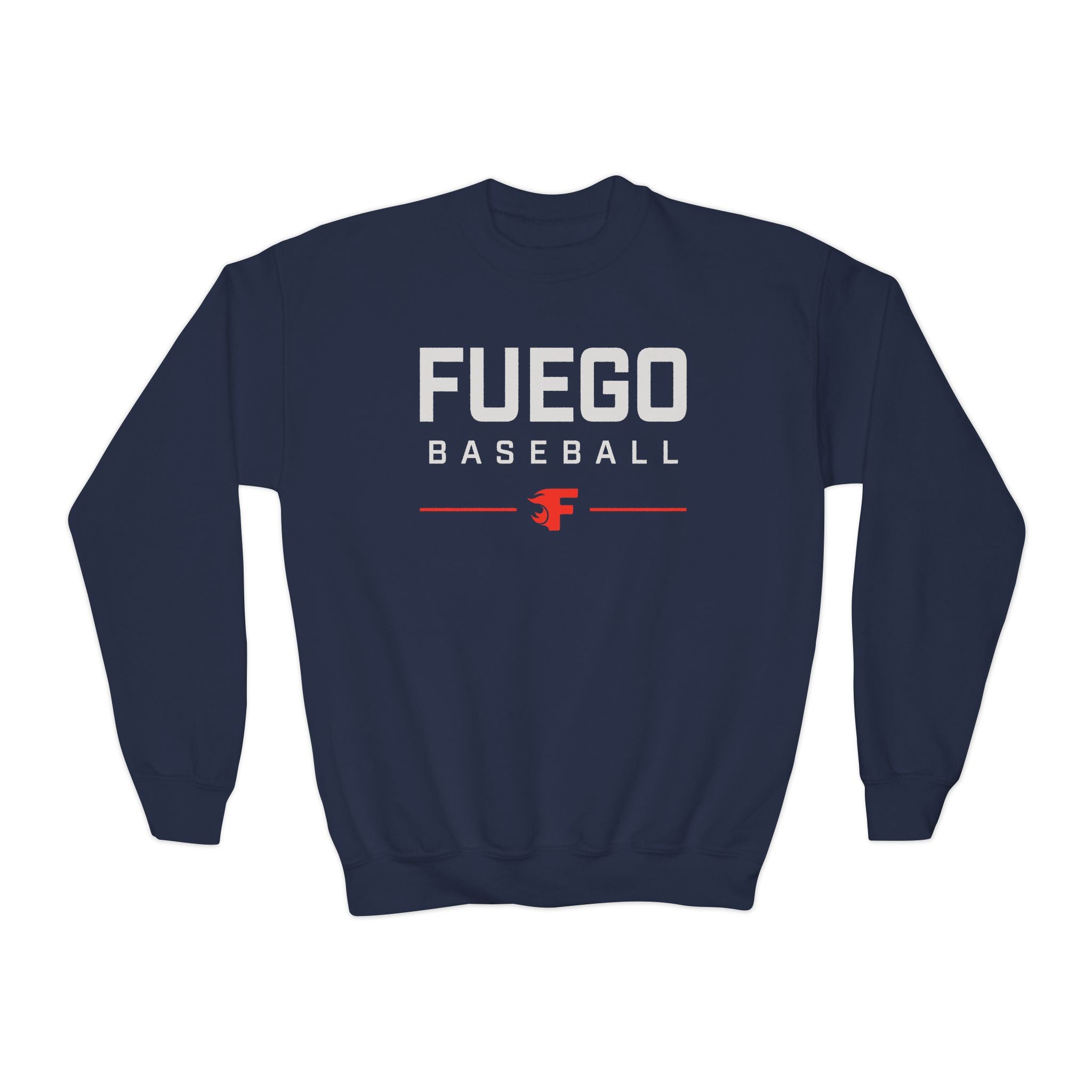 Youth: Fuego Baseball Wordmark Crewneck Sweatshirt