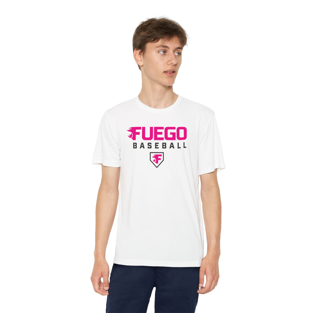 Youth: Think Pink - Fuego Baseball Logo - Performance Tee