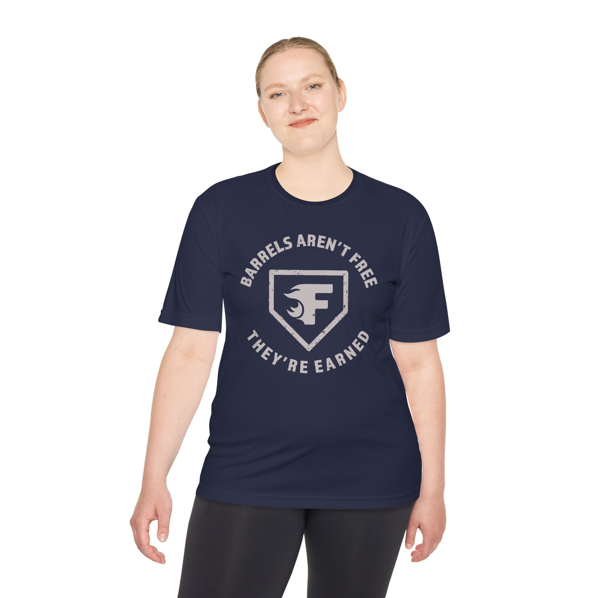 Adult: Barrels Aren't Free Performance Tee (Dark)