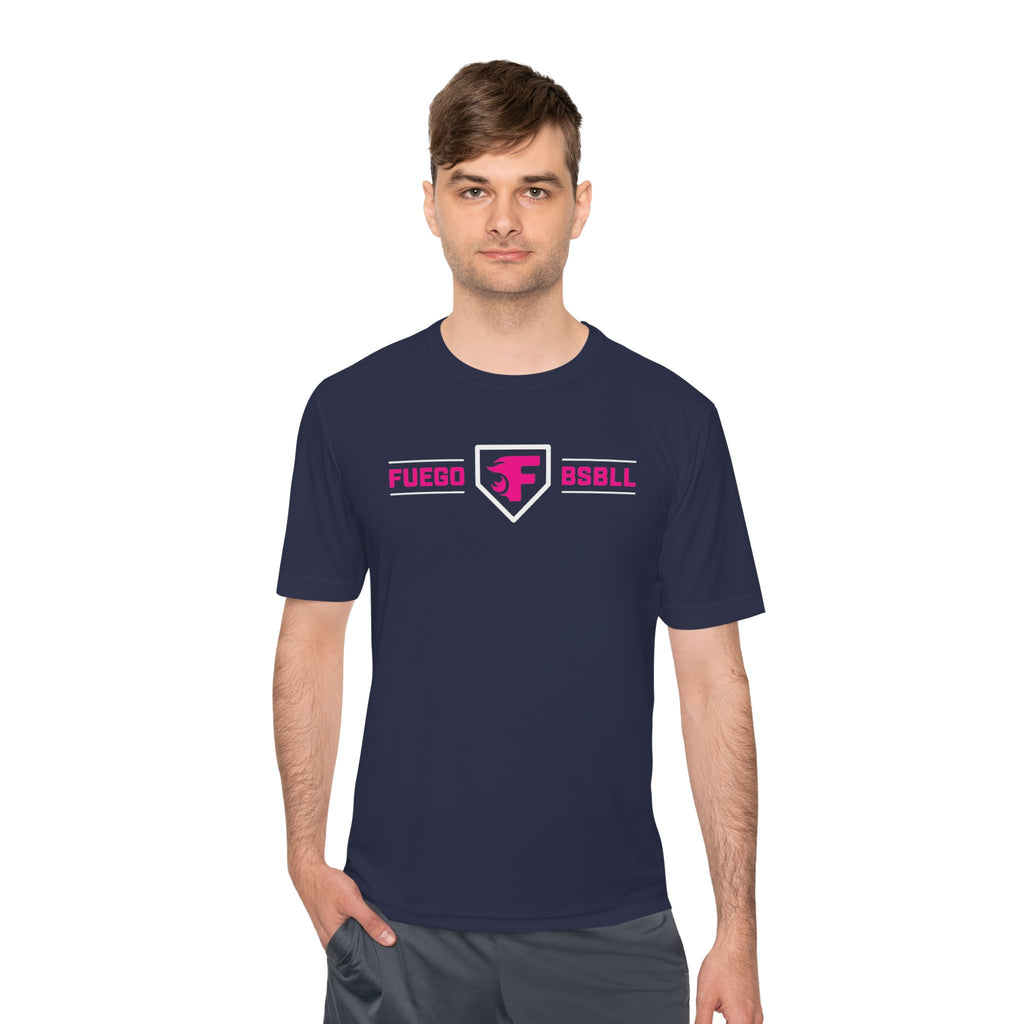 Adult: Think Pink - Fuego Baseball and Home Plate - Performance Tee