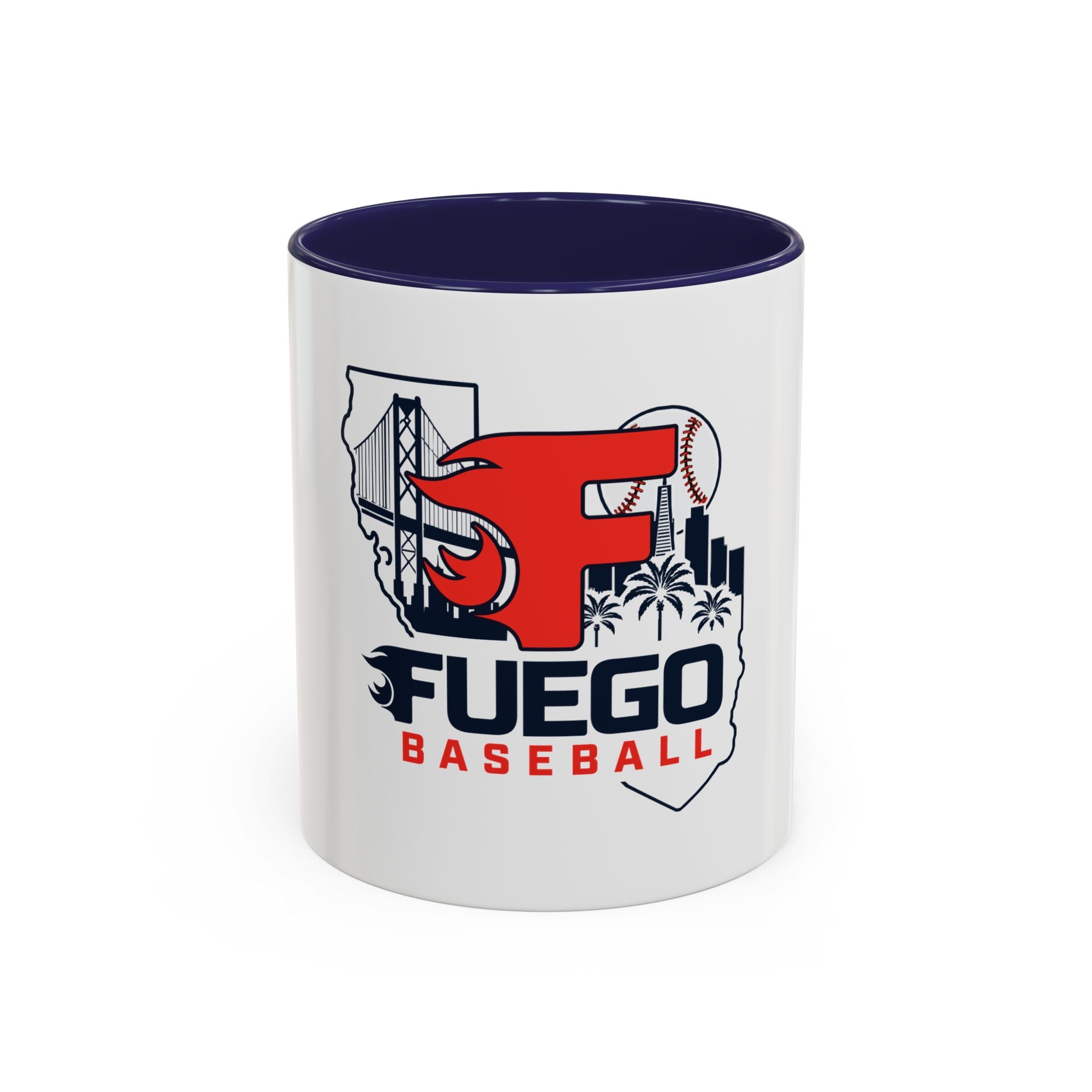 Fuego Baseball Accent Coffee Mug — California Logo 11/15oz