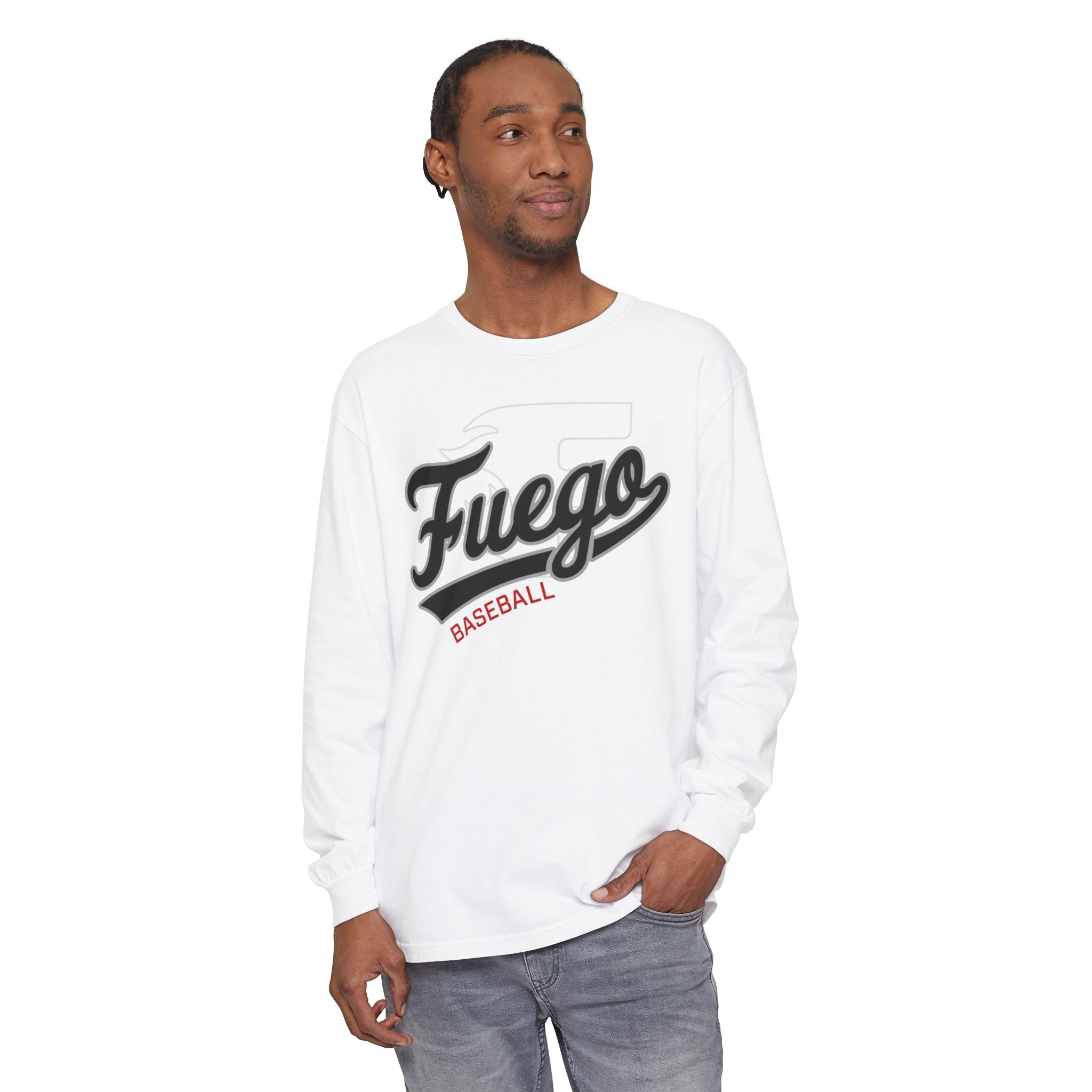 Adult: Fuego "Cursive" Logo - Long Sleeve Tee