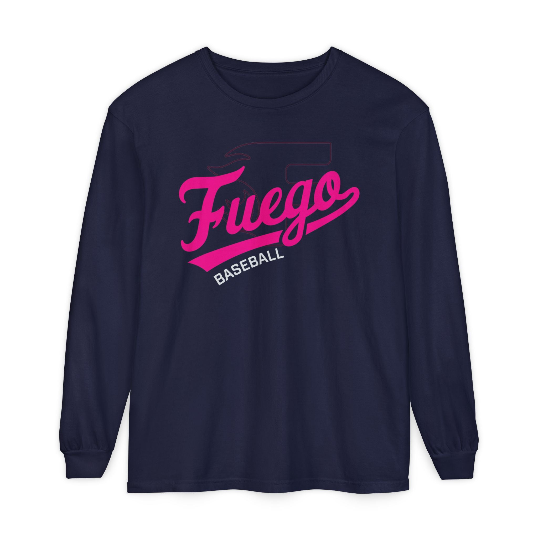 Adult: Think Pink - Fuego Cursive Logo - Long Sleeve Tee