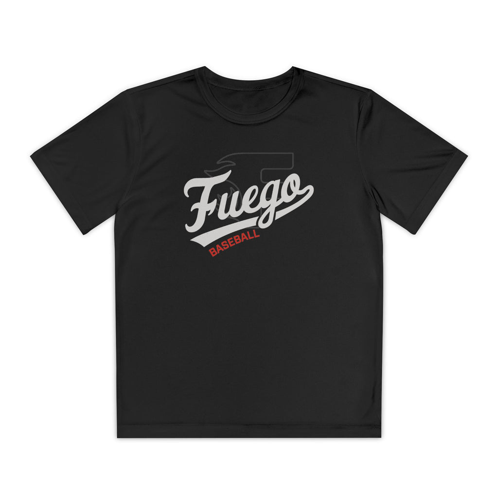 Youth: Fuego "Cursive" Logo Performance Tee (Dark)