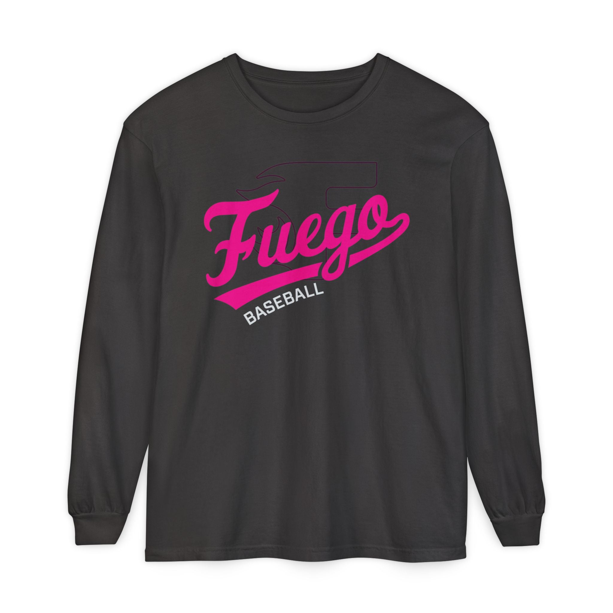 Adult: Think Pink - Fuego Cursive Logo - Long Sleeve Tee