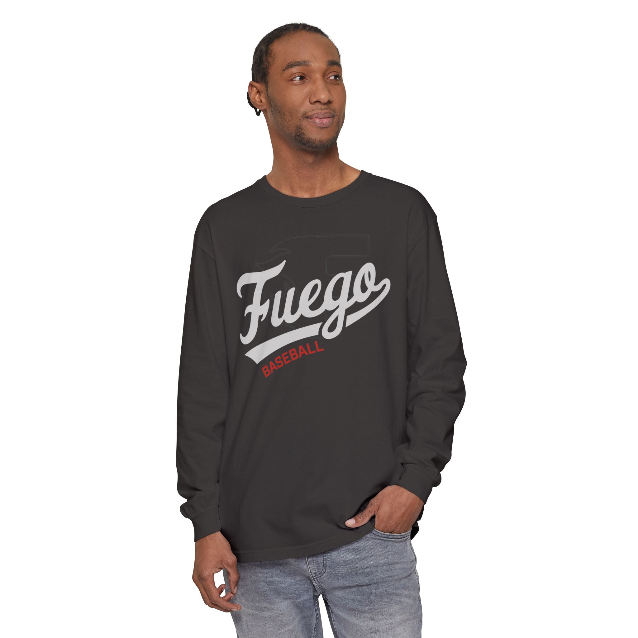 Adult: Fuego "Cursive" Logo - Long Sleeve Tee