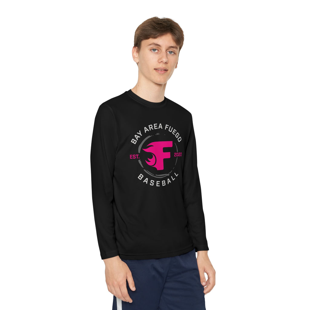 Youth: Think Pink - Fuego "Circle" Logo - Long Sleeve Tech Tee