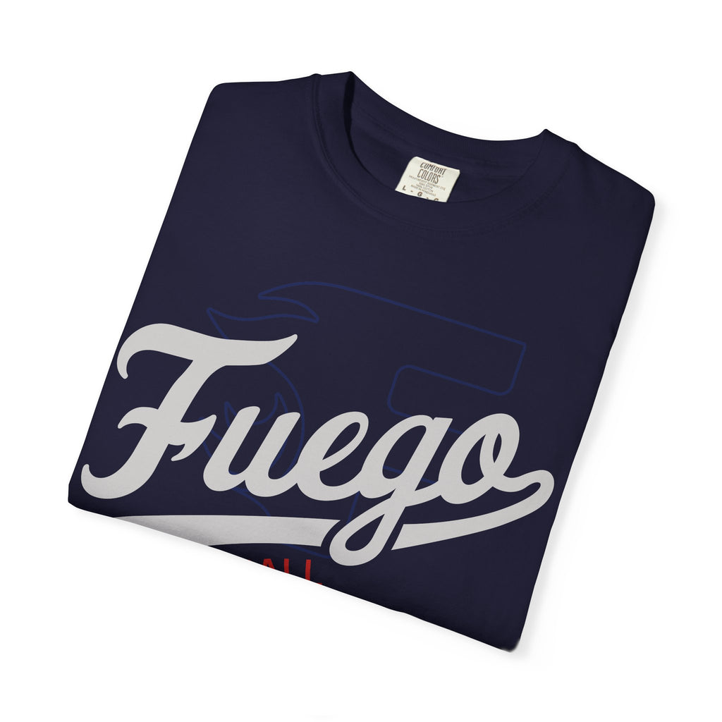 Adult: Unisex Fuego "Cursive Logo" Baseball T-Shirt — Vintage Athletic Tee