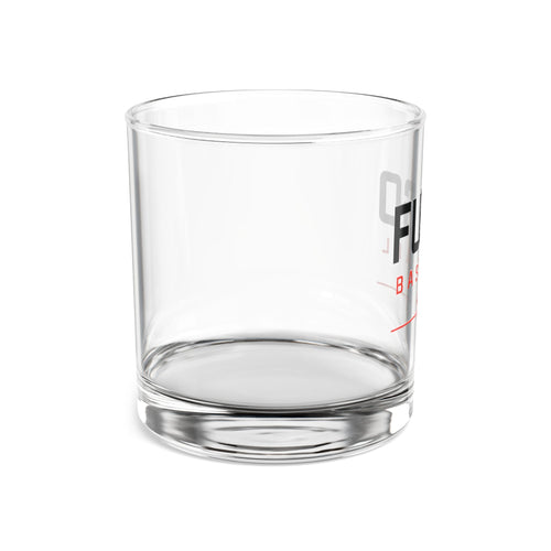 10oz Rocks Glass with Red Falcon Shield Logo — Whiskey & Cocktail Tumbler
