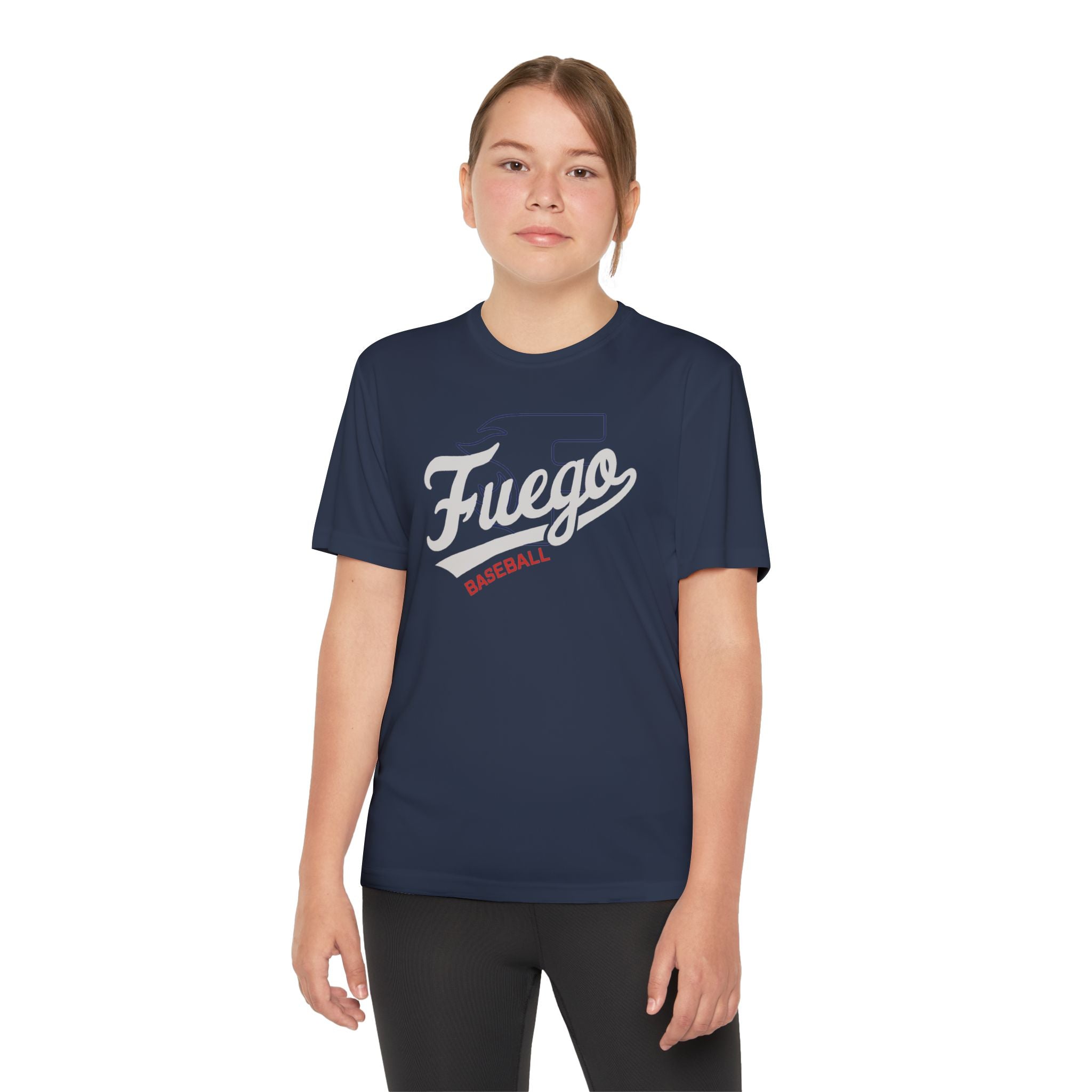 Youth: Fuego "Cursive" Logo Performance Tee (Dark)