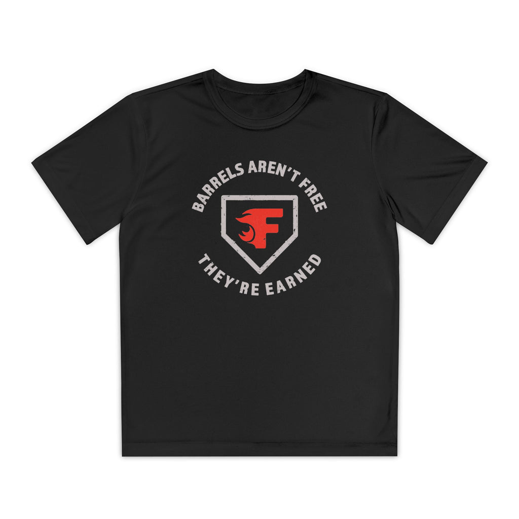 Youth: Barrels Aren't Free Performance Tee (Dark)