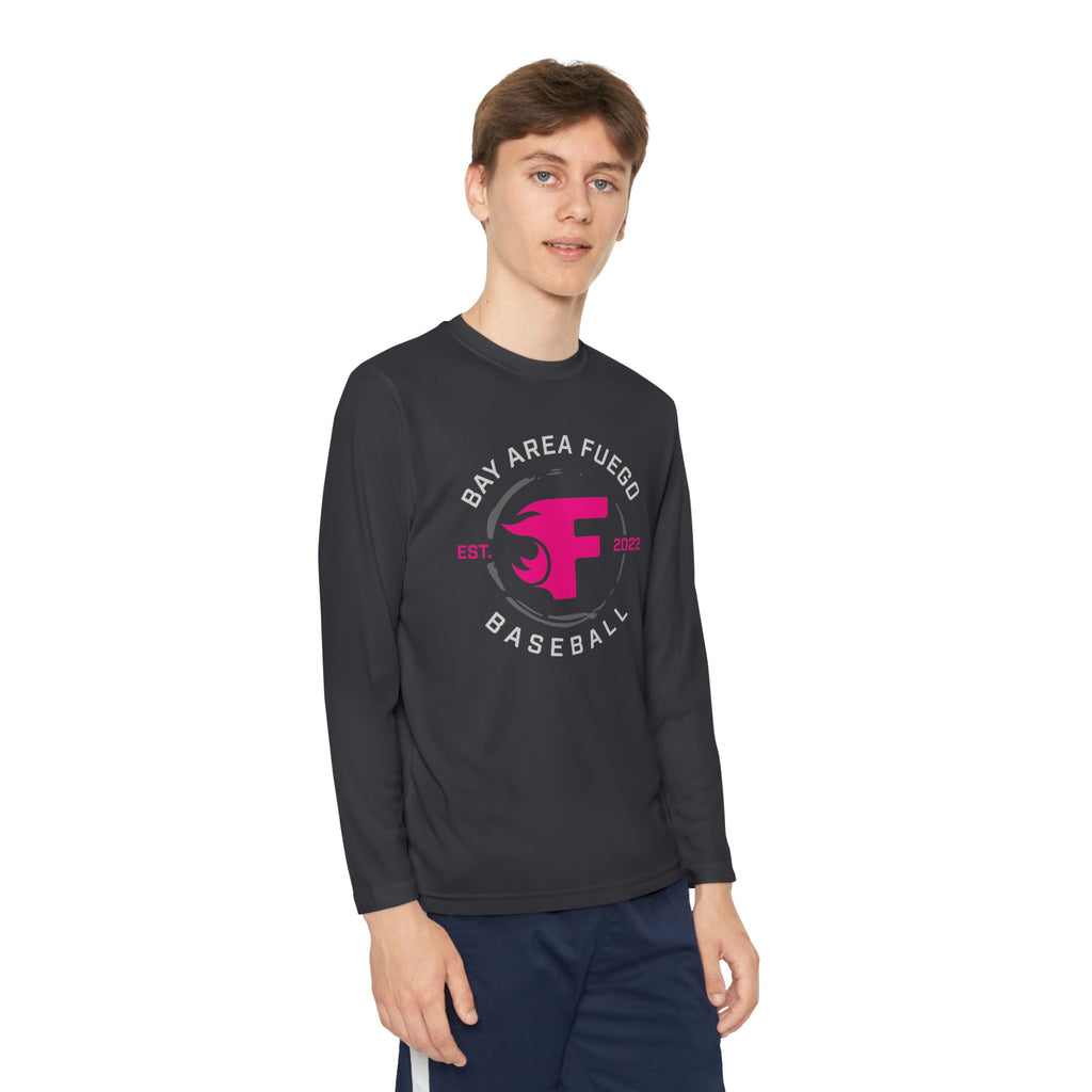 Youth: Think Pink - Fuego "Circle" Logo - Long Sleeve Tech Tee
