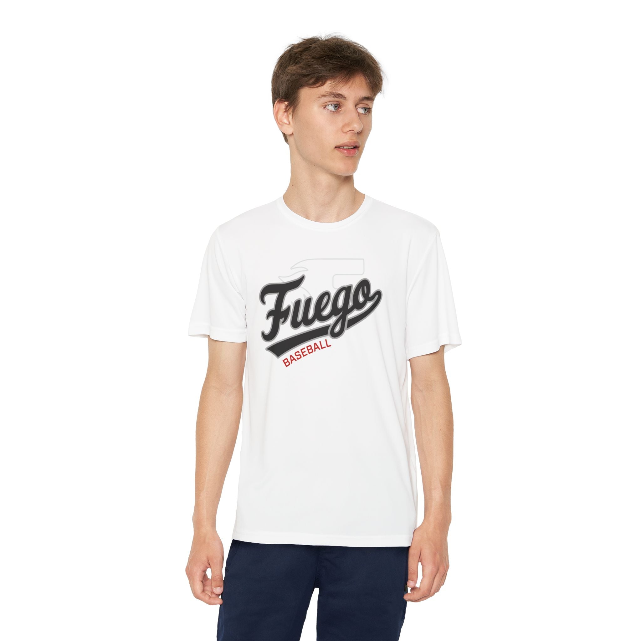 Youth: Fuego "Cursive" Logo Performance Tee (Light)