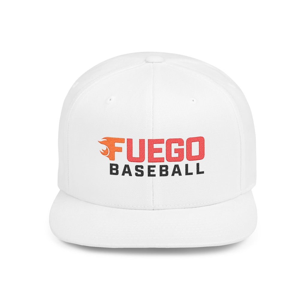 Snapback Hat — Fuego Baseball Flat Bill Snapback Cap