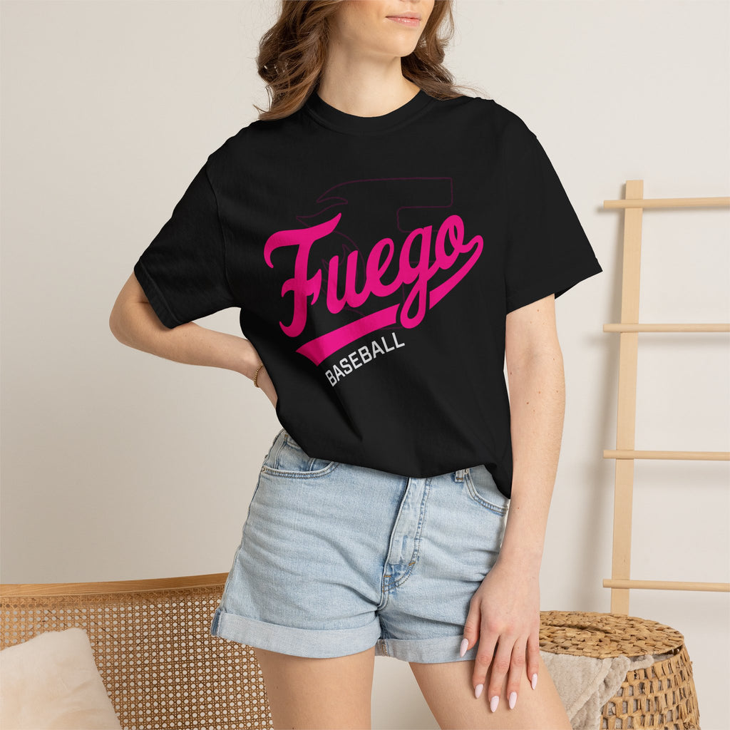 Adult: Think Pink - Fuego "Cursive" Logo - Vintage Athletic Tee