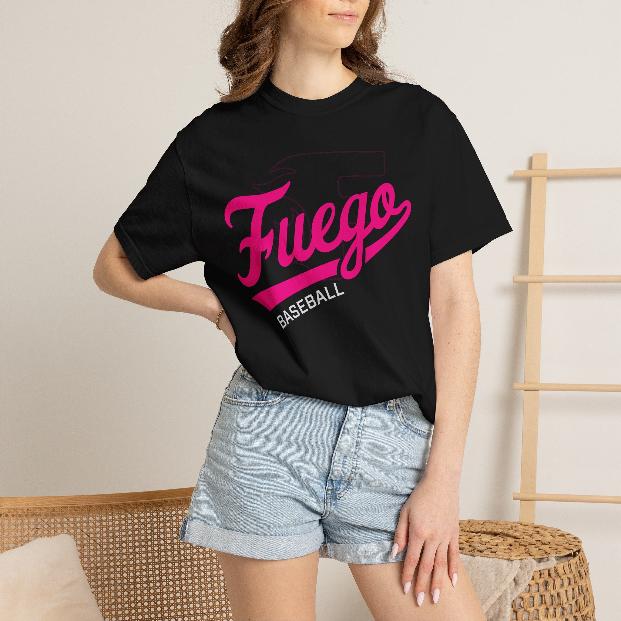 Adult: Think Pink - Fuego "Cursive" Logo - Vintage Athletic Tee