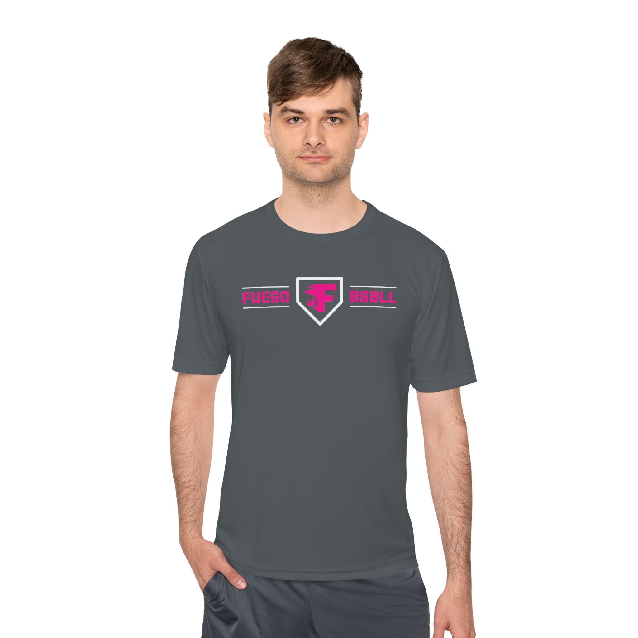 Adult: Think Pink - Fuego Baseball and Home Plate - Performance Tee