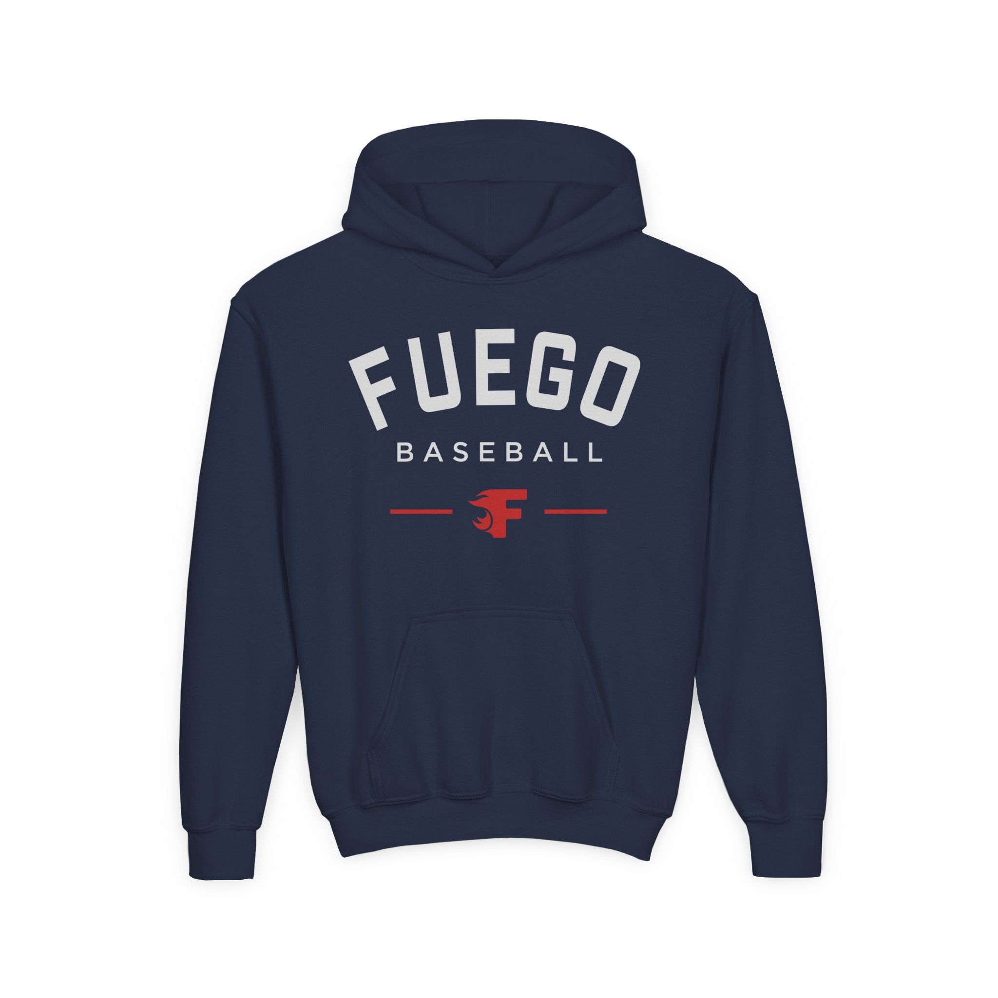 Youth Hoodie — Fuego "Round Wordmark" Logo