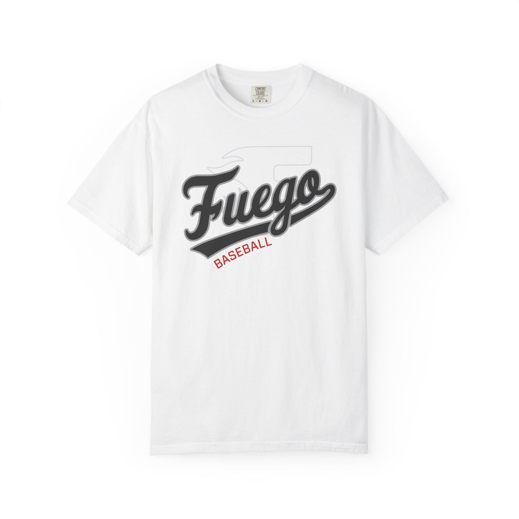 Adult: Unisex Fuego "Cursive Logo" Baseball T-Shirt — Vintage Athletic Tee