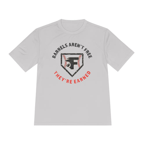 Adult: Barrels Aren't Free Performance Tee (Light)