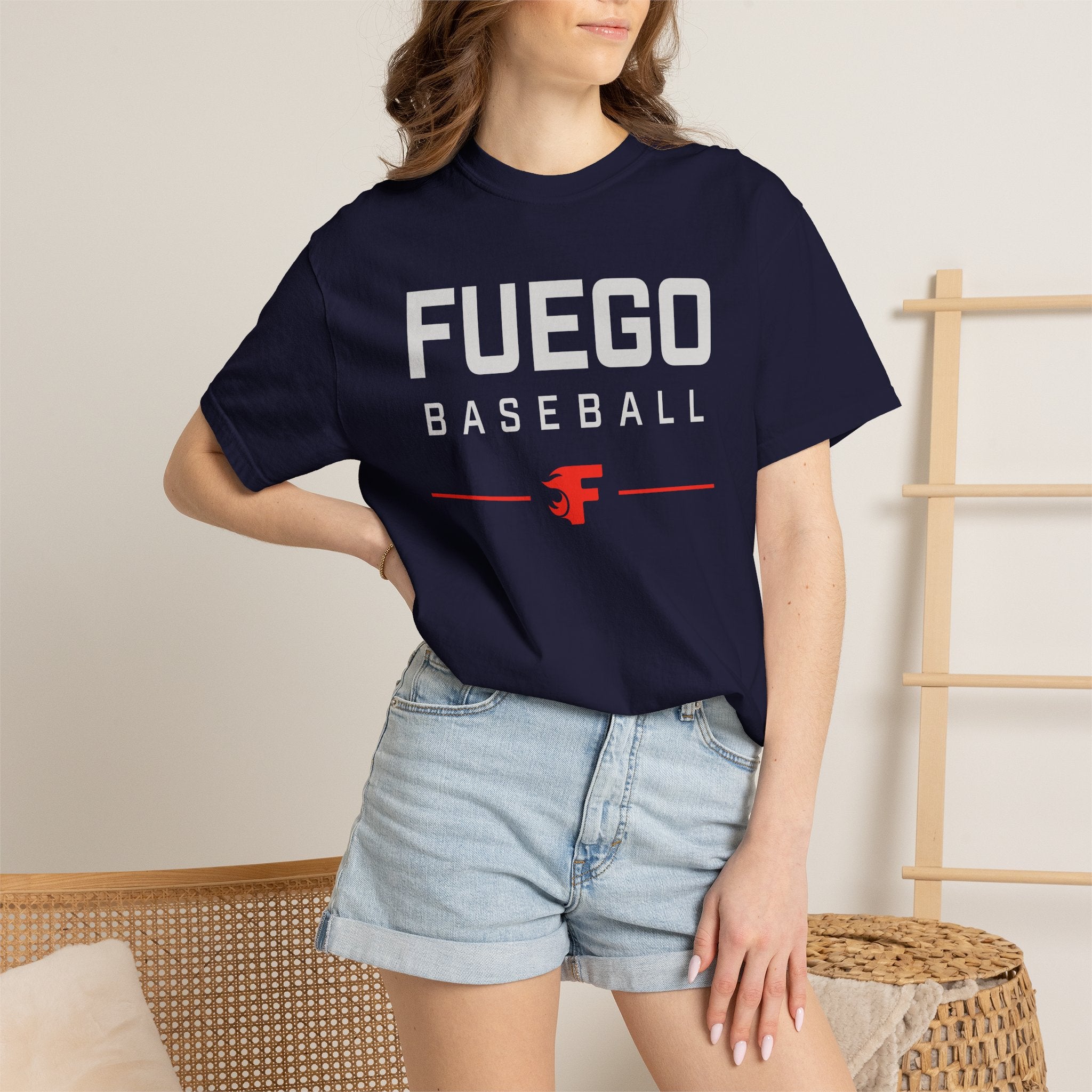 Adult: Unisex Fuego Baseball "Wordmark" Logo T-Shirt — Vintage Athletic Tee