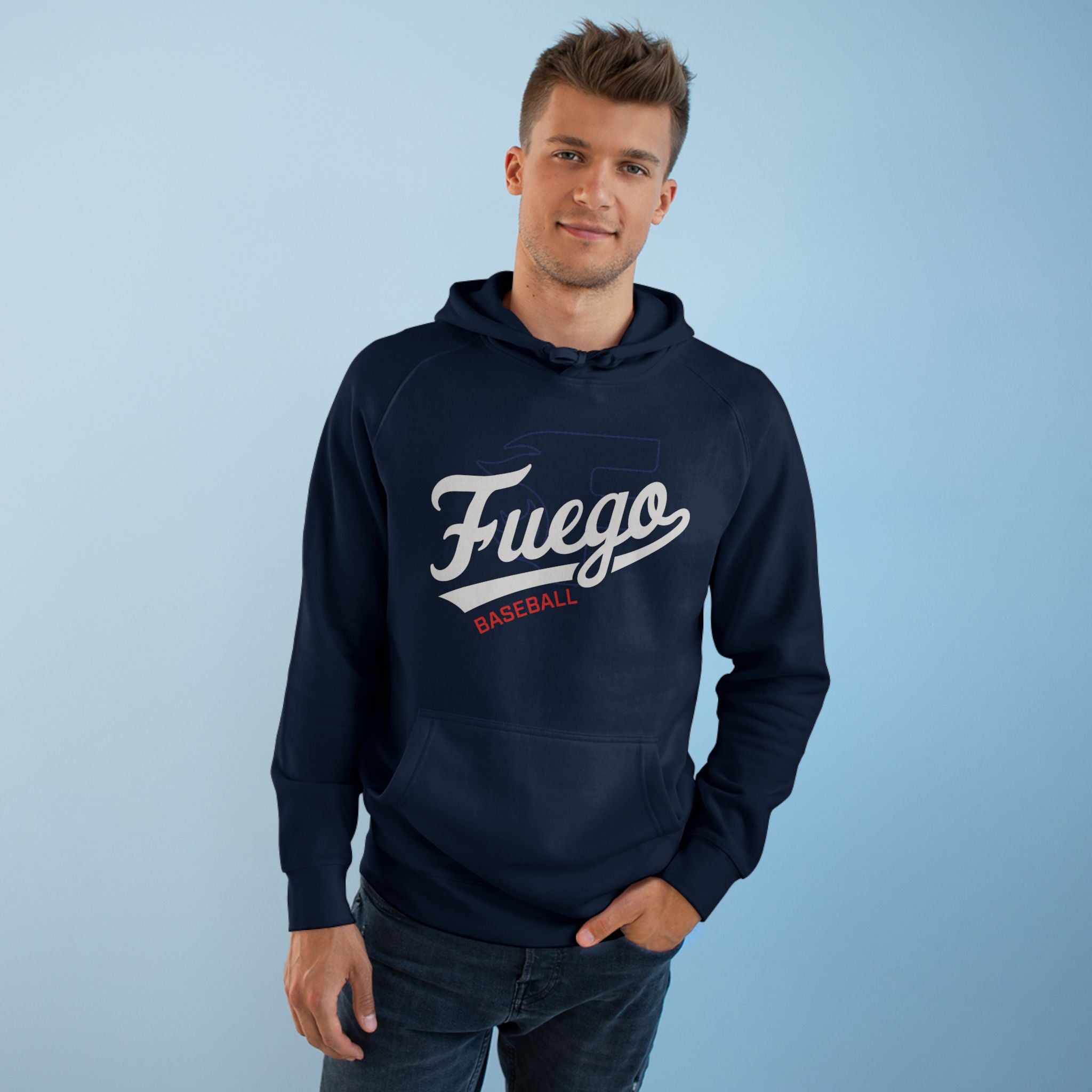 Adult: Fuego "Cursive" Logo Baseball Hoodie