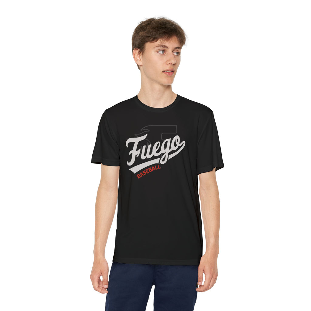 Youth: Fuego "Cursive" Logo Performance Tee (Dark)