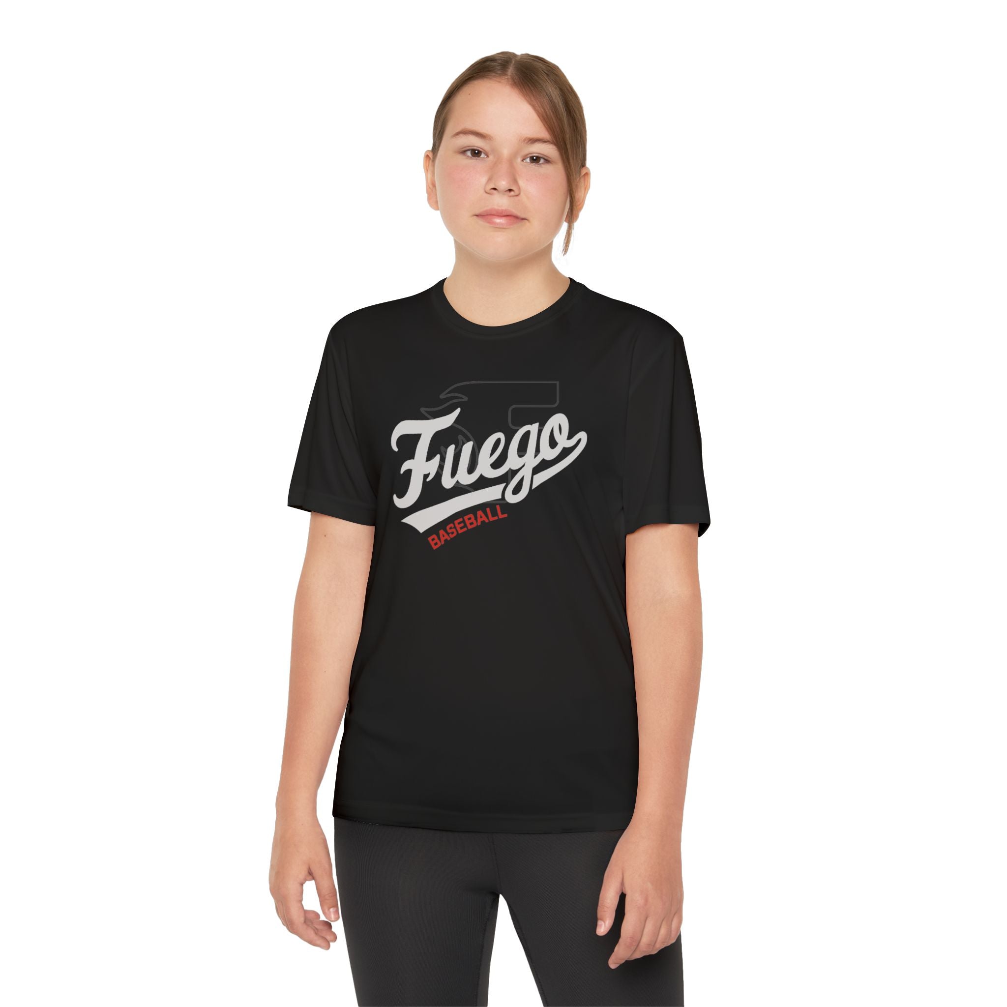 Youth: Fuego "Cursive" Logo Performance Tee (Dark)