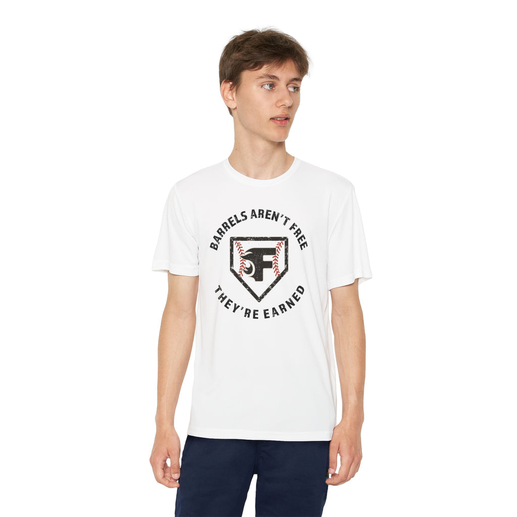 Youth: Barrels Aren't Free Performance Tee (Light)