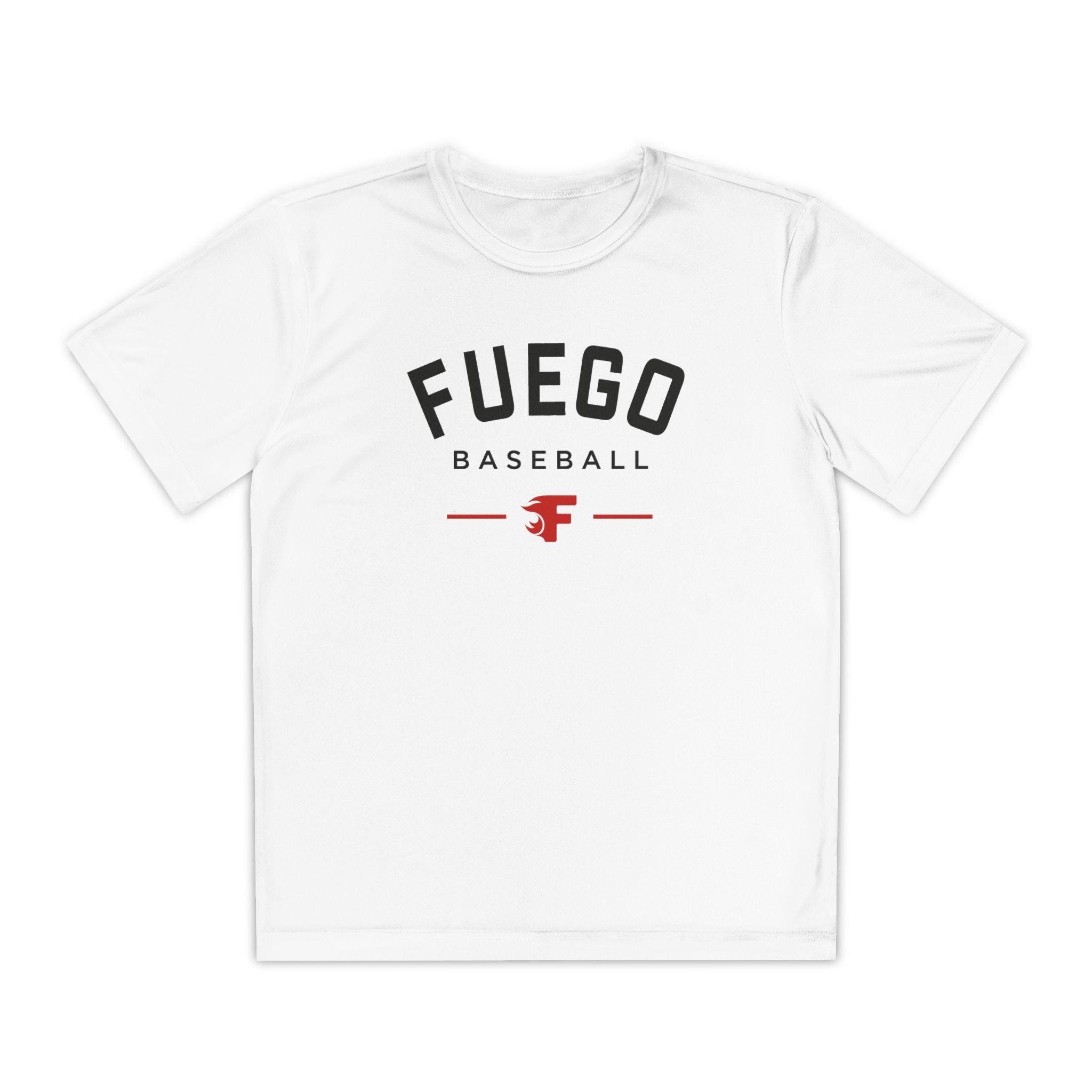 Youth: Fuego "Round Wordmark" Logo Performance Tee (Light)