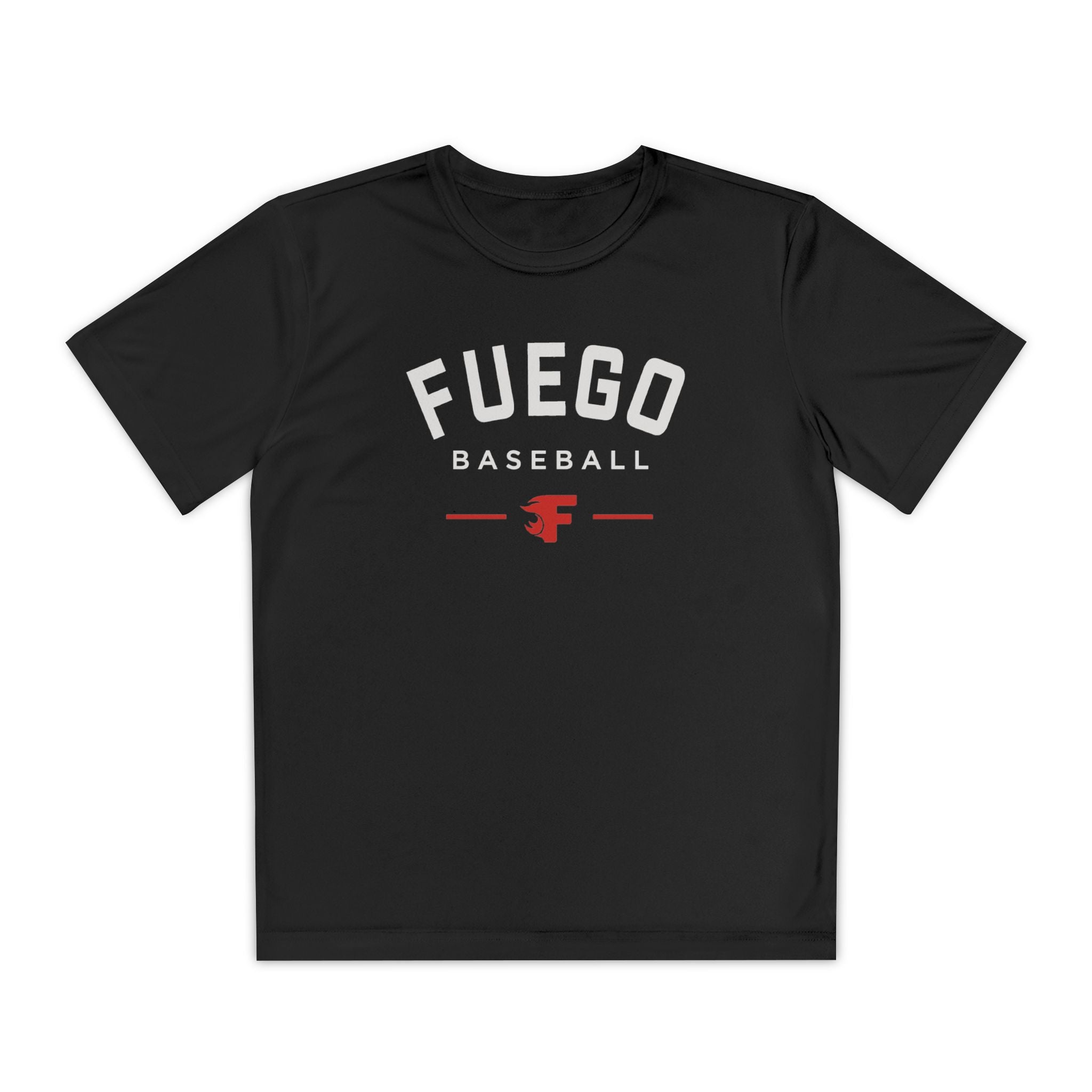 Youth: Fuego "Round Wordmark" Logo Performance Tee (Dark)