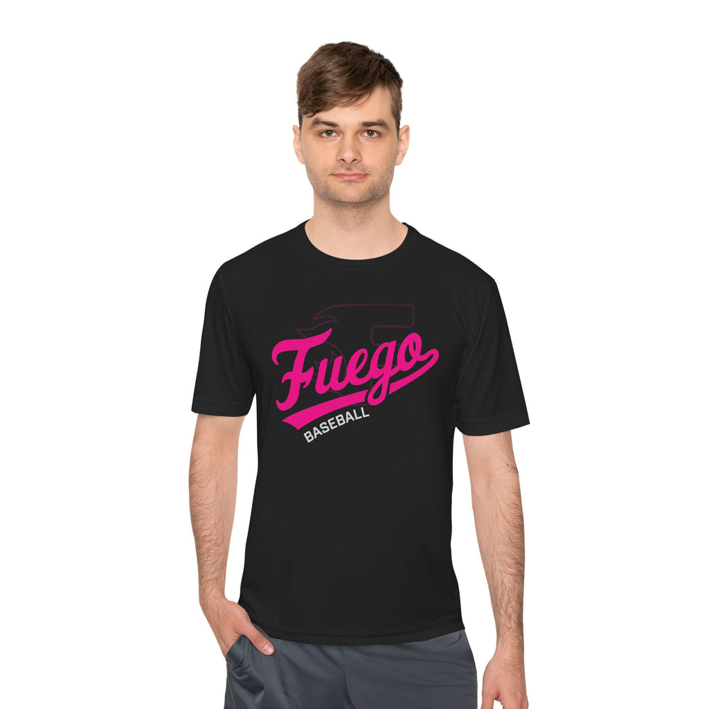Adult: Think Pink - Fuego "Cursive" Logo - Performance Tee