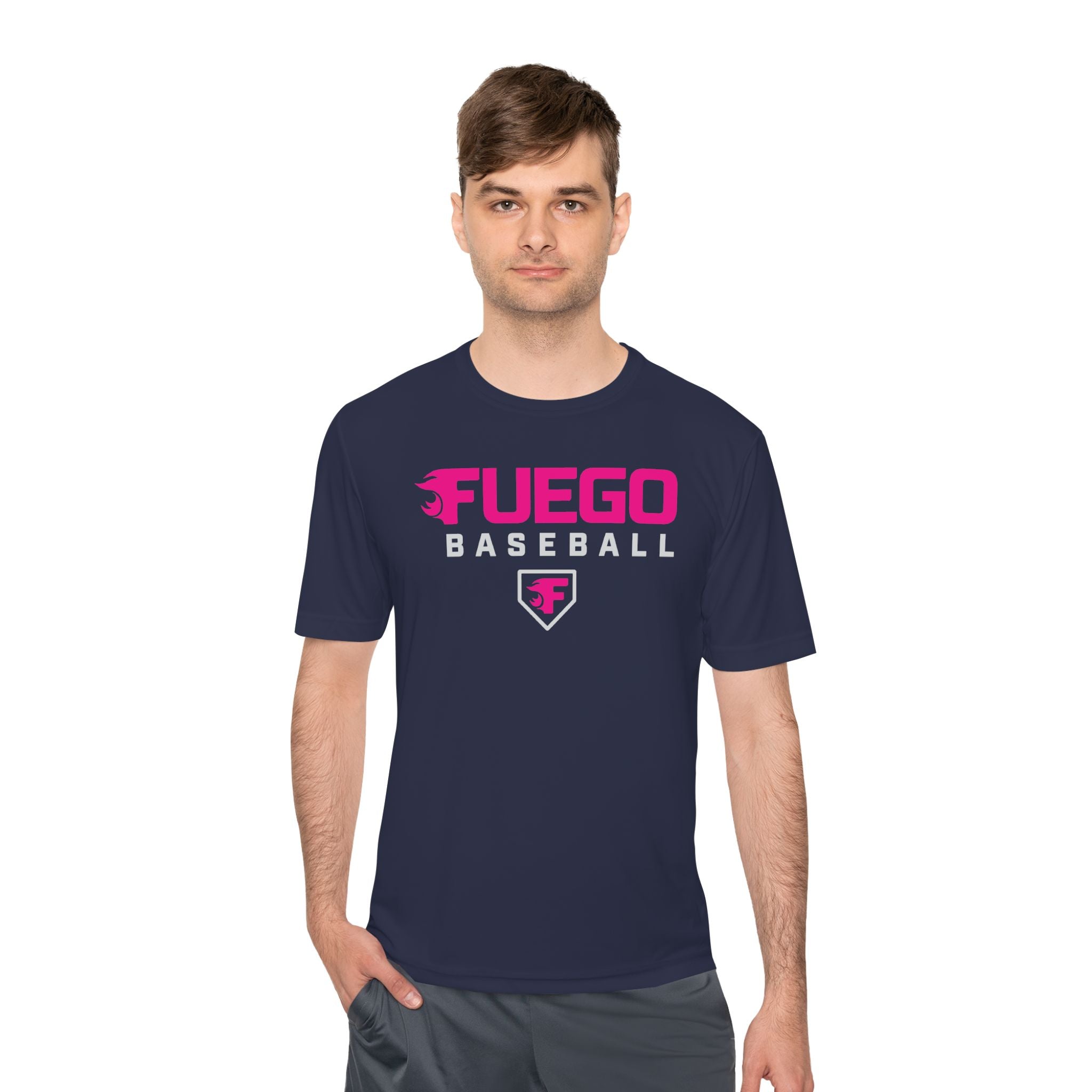 Adult: Think Pink - Fuego Baseball Logo - Performance Tee