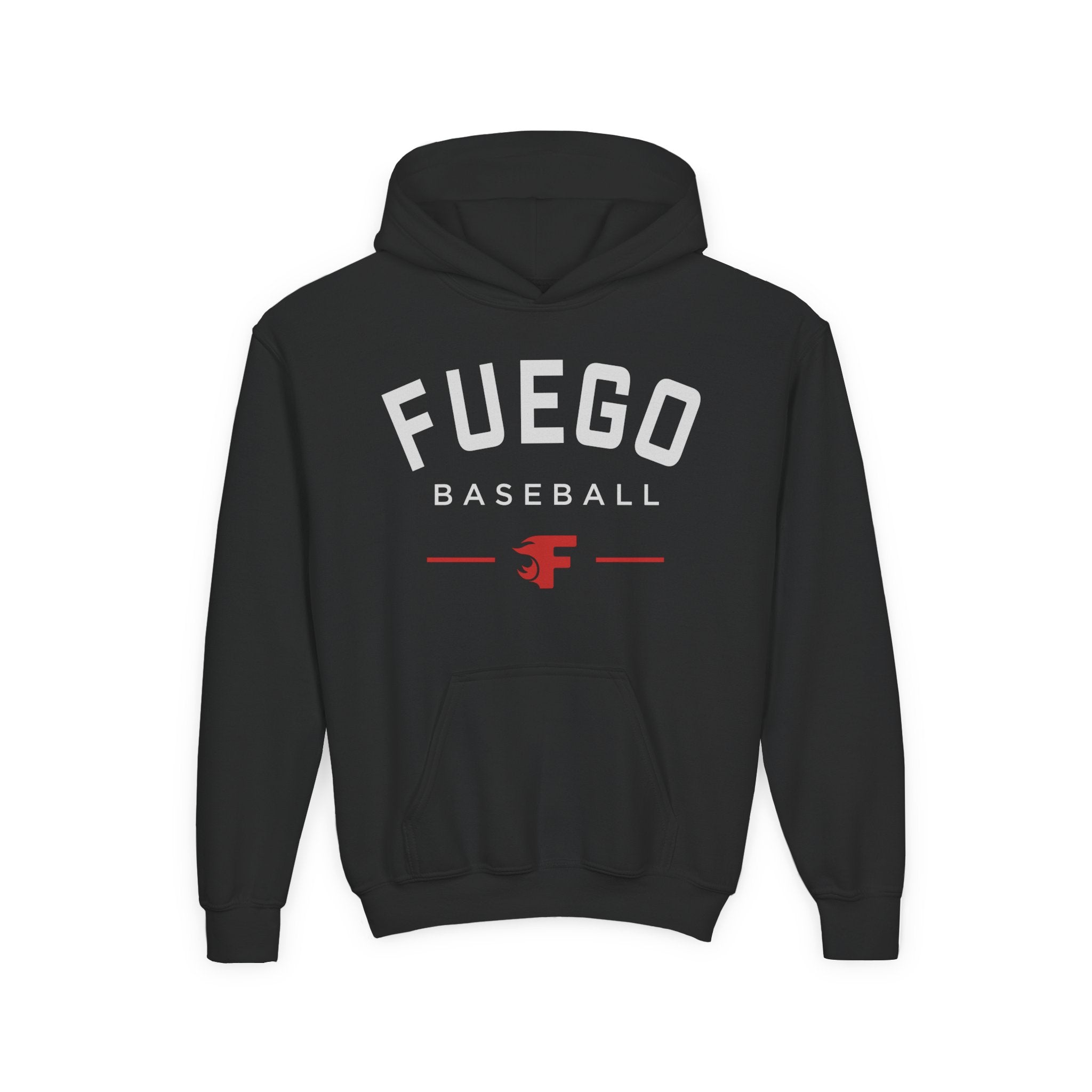 Youth Hoodie — Fuego "Round Wordmark" Logo