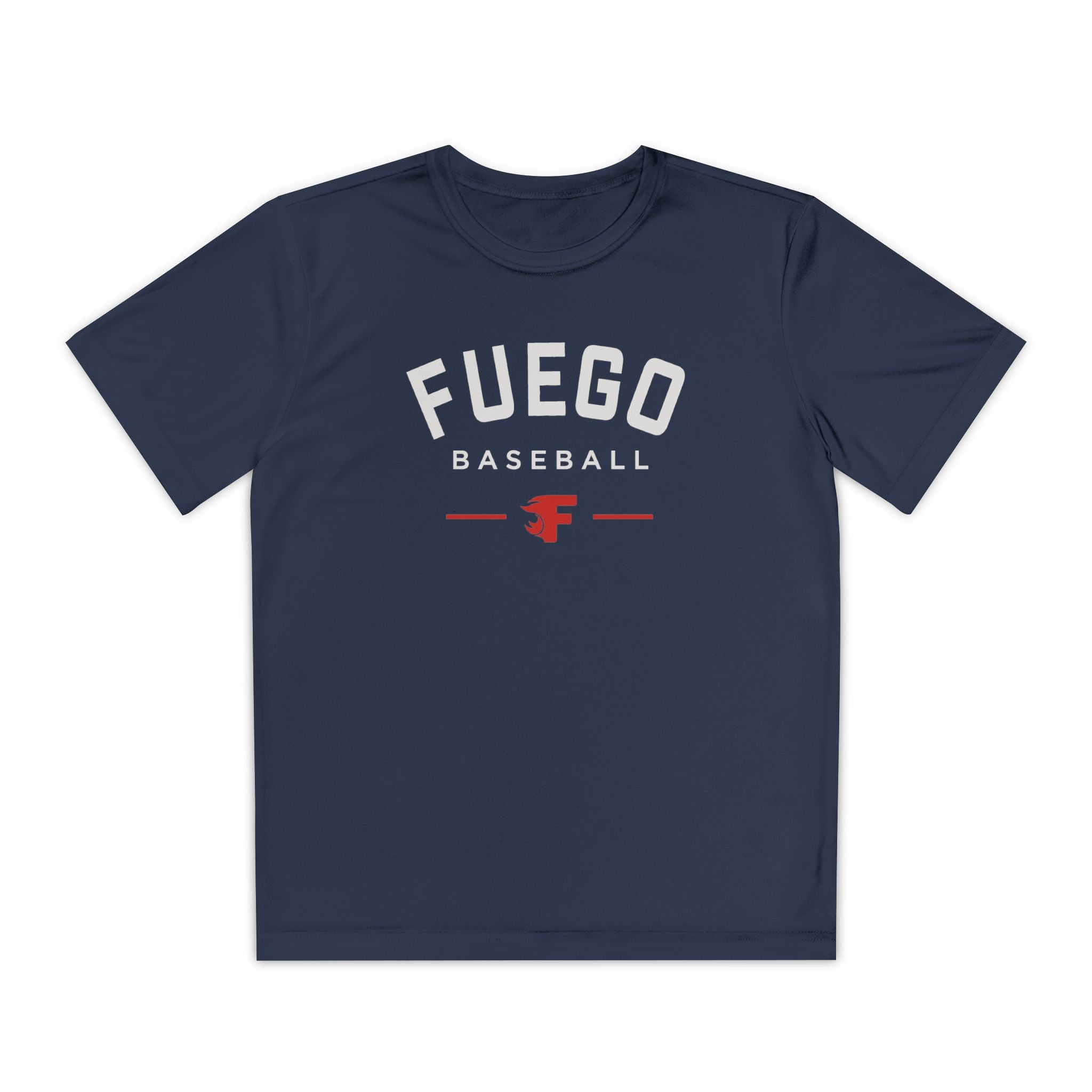 Youth: Fuego "Round Wordmark" Logo Performance Tee (Dark)