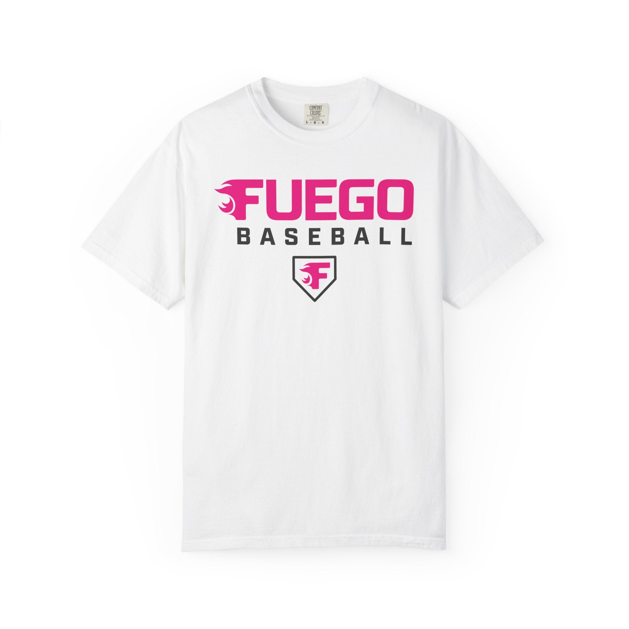 Adult: Think Pink - Fuego Wordmark Logo with Home Plate — Vintage Athletic Tee