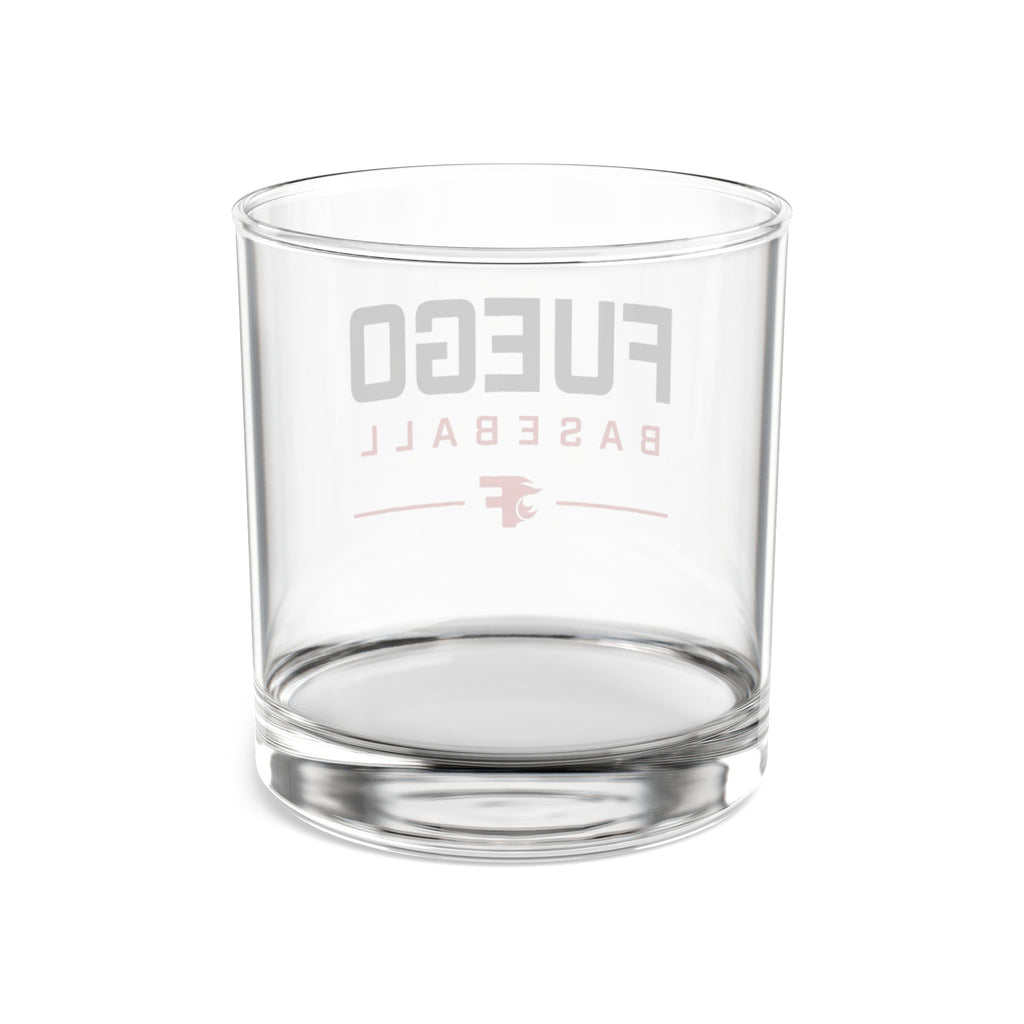 10oz Rocks Glass with Red Falcon Shield Logo — Whiskey & Cocktail Tumbler