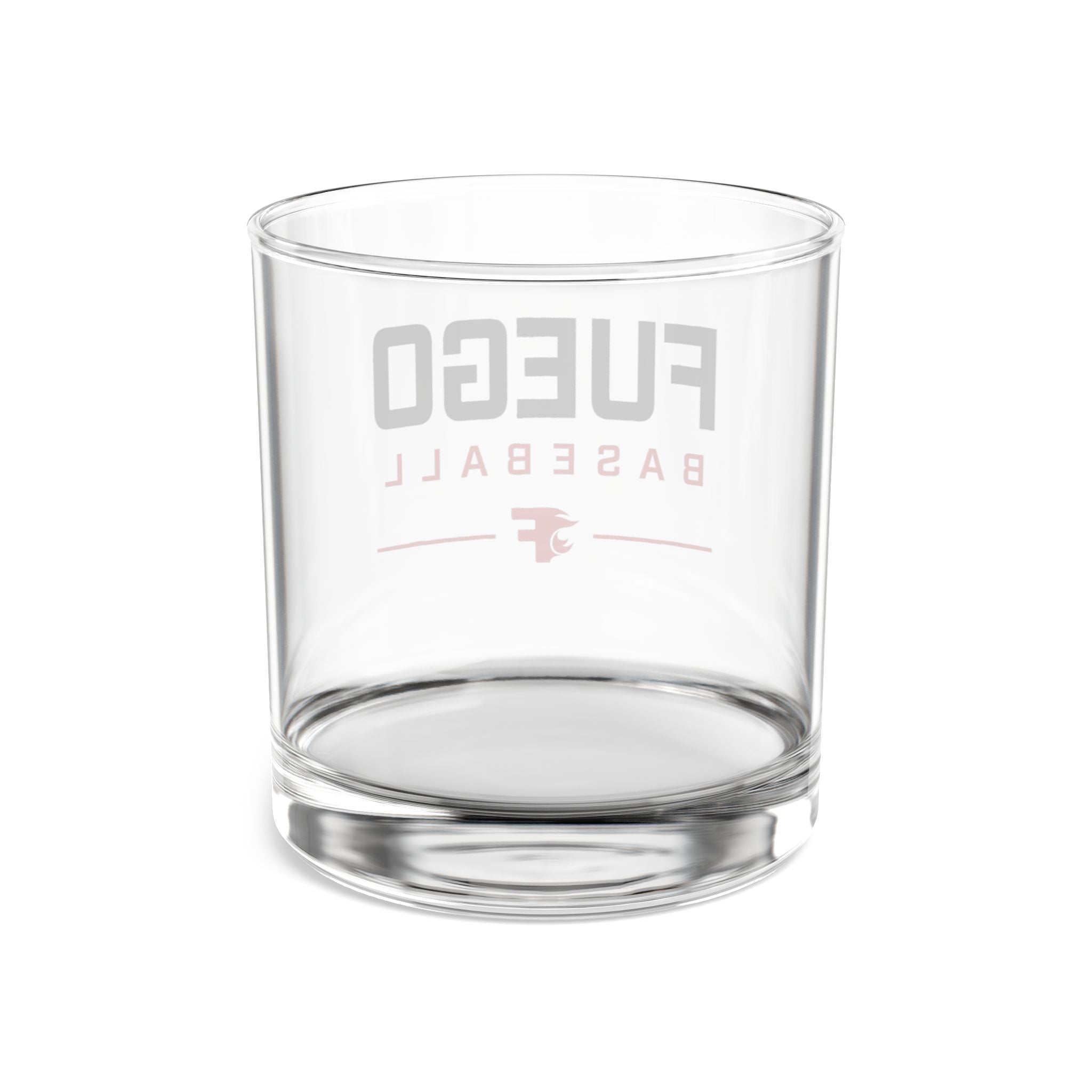 10oz Rocks Glass with Red Falcon Shield Logo — Whiskey & Cocktail Tumbler