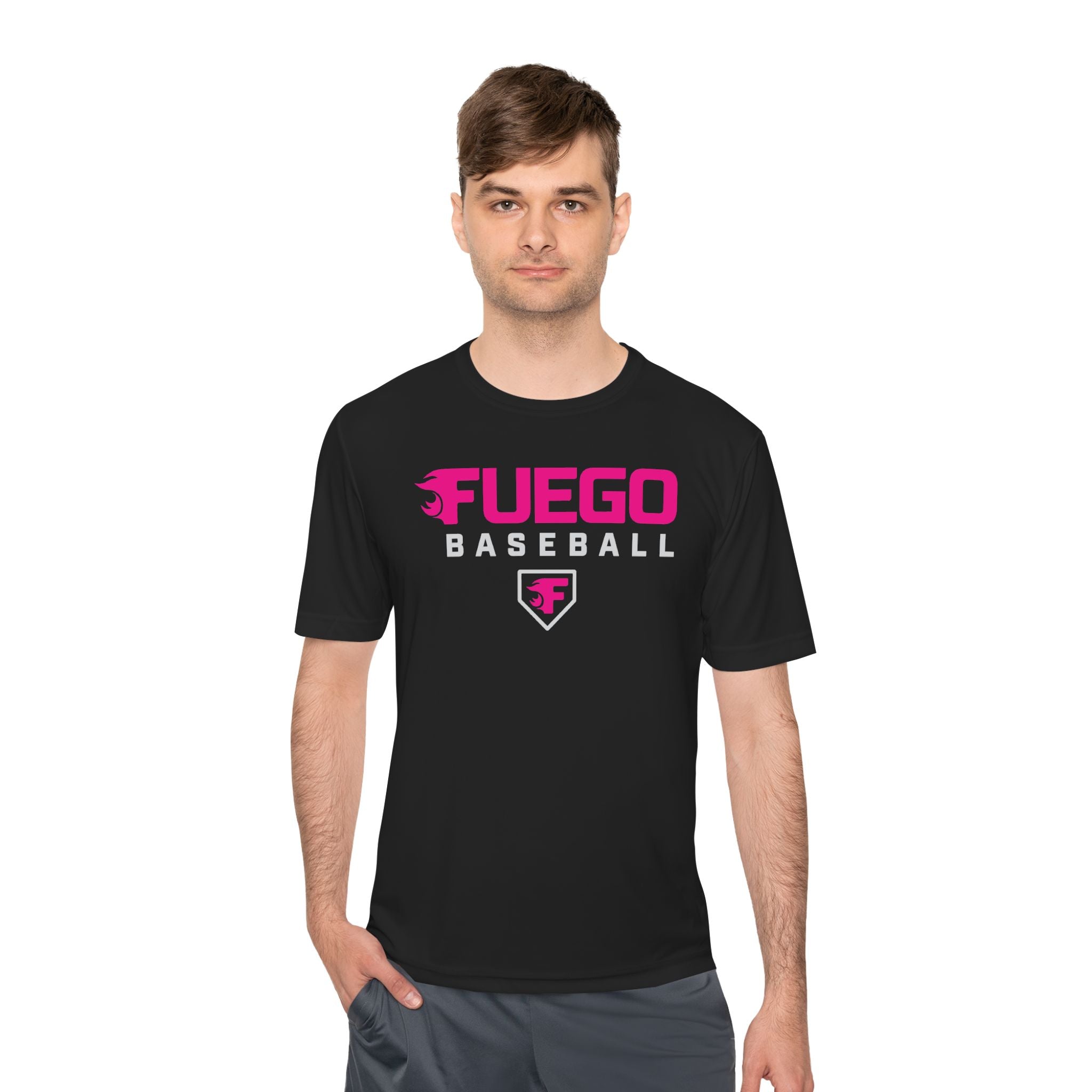 Adult: Think Pink - Fuego Baseball Logo - Performance Tee