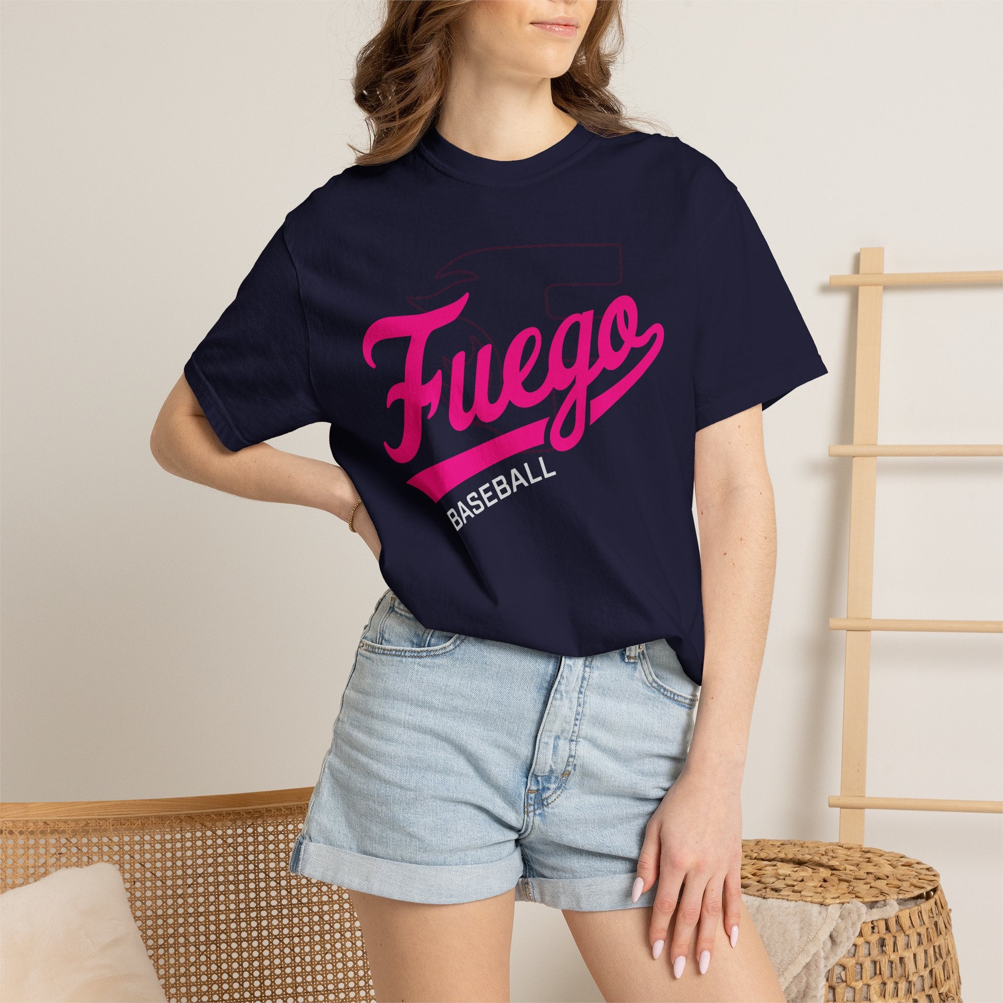 Adult: Think Pink - Fuego "Cursive" Logo - Vintage Athletic Tee