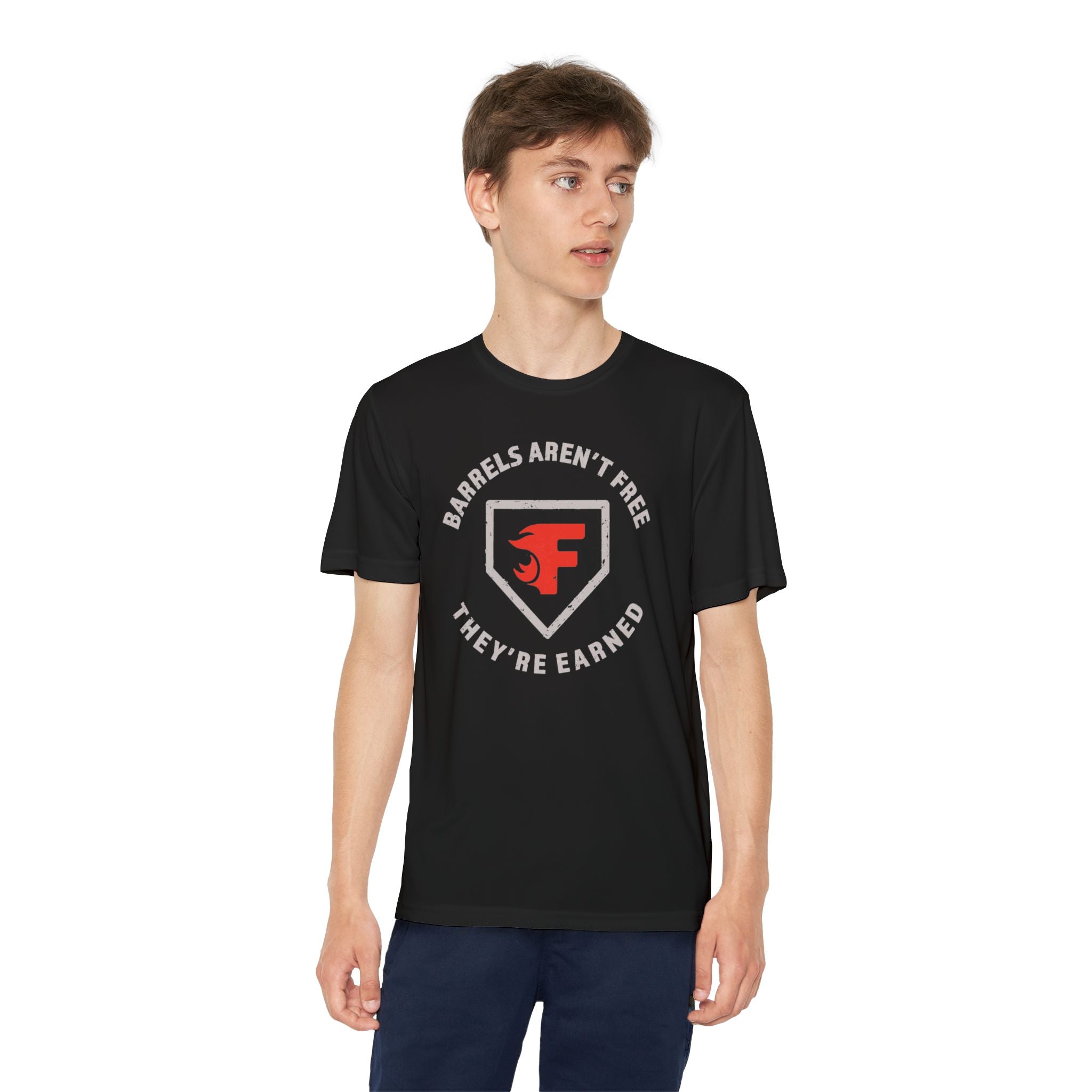 Youth: Barrels Aren't Free Performance Tee (Dark)