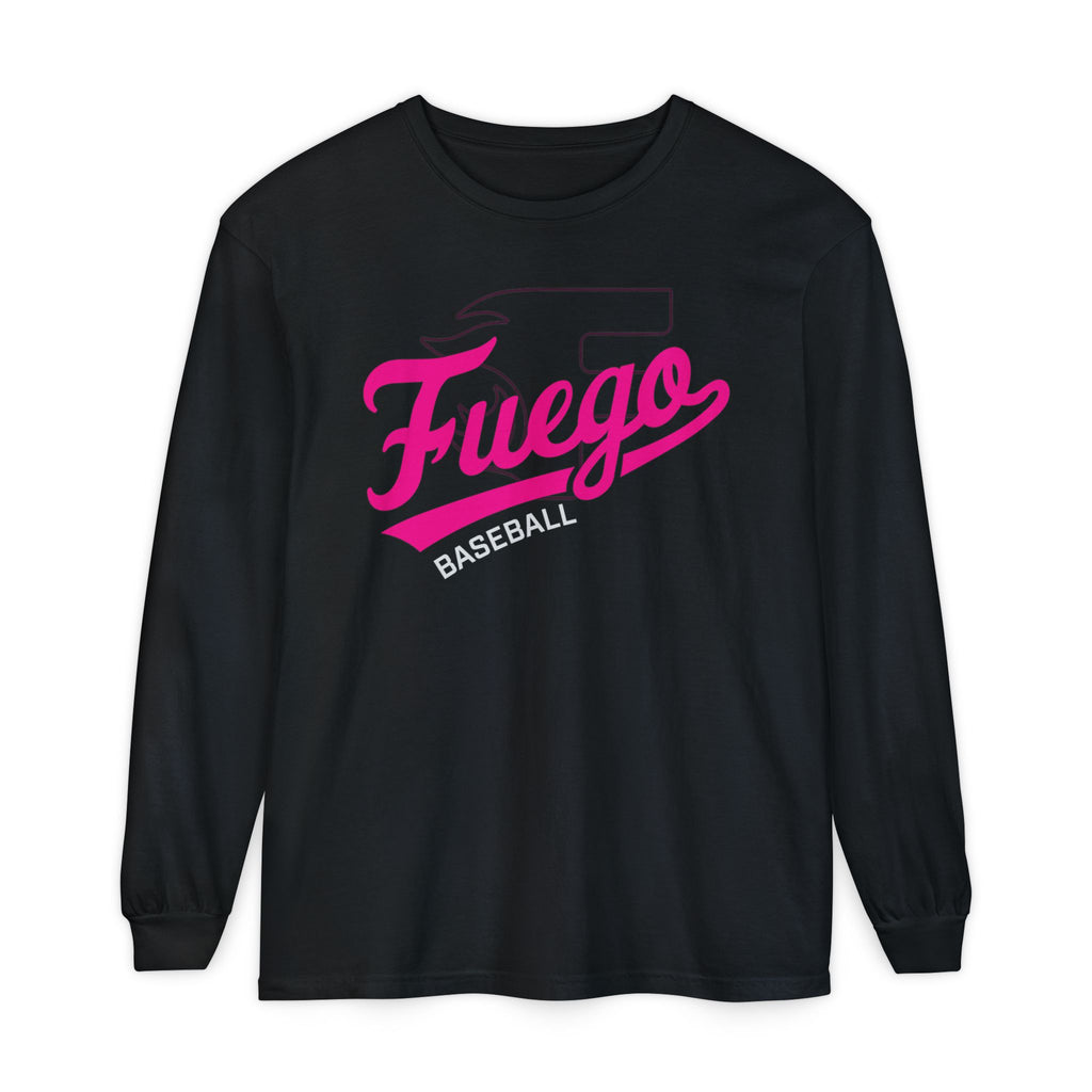 Adult: Think Pink - Fuego Cursive Logo - Long Sleeve Tee