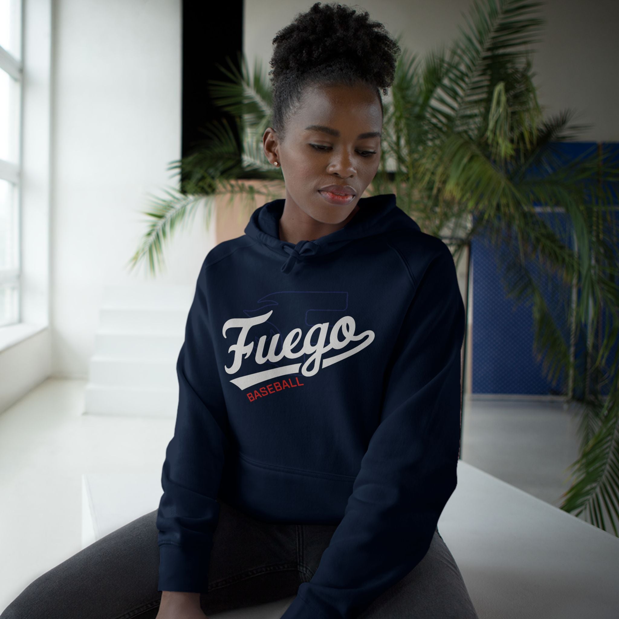 Adult: Fuego "Cursive" Logo Baseball Hoodie