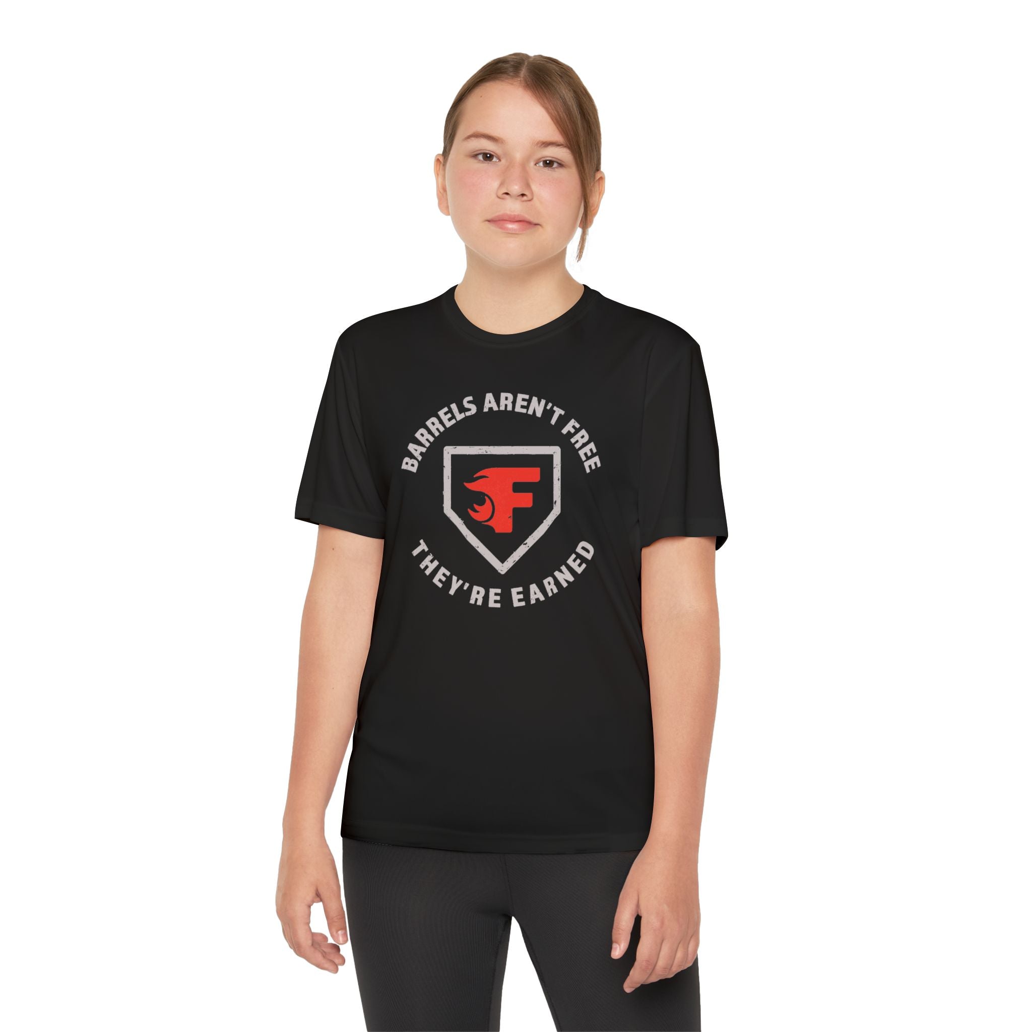 Youth: Barrels Aren't Free Performance Tee (Dark)