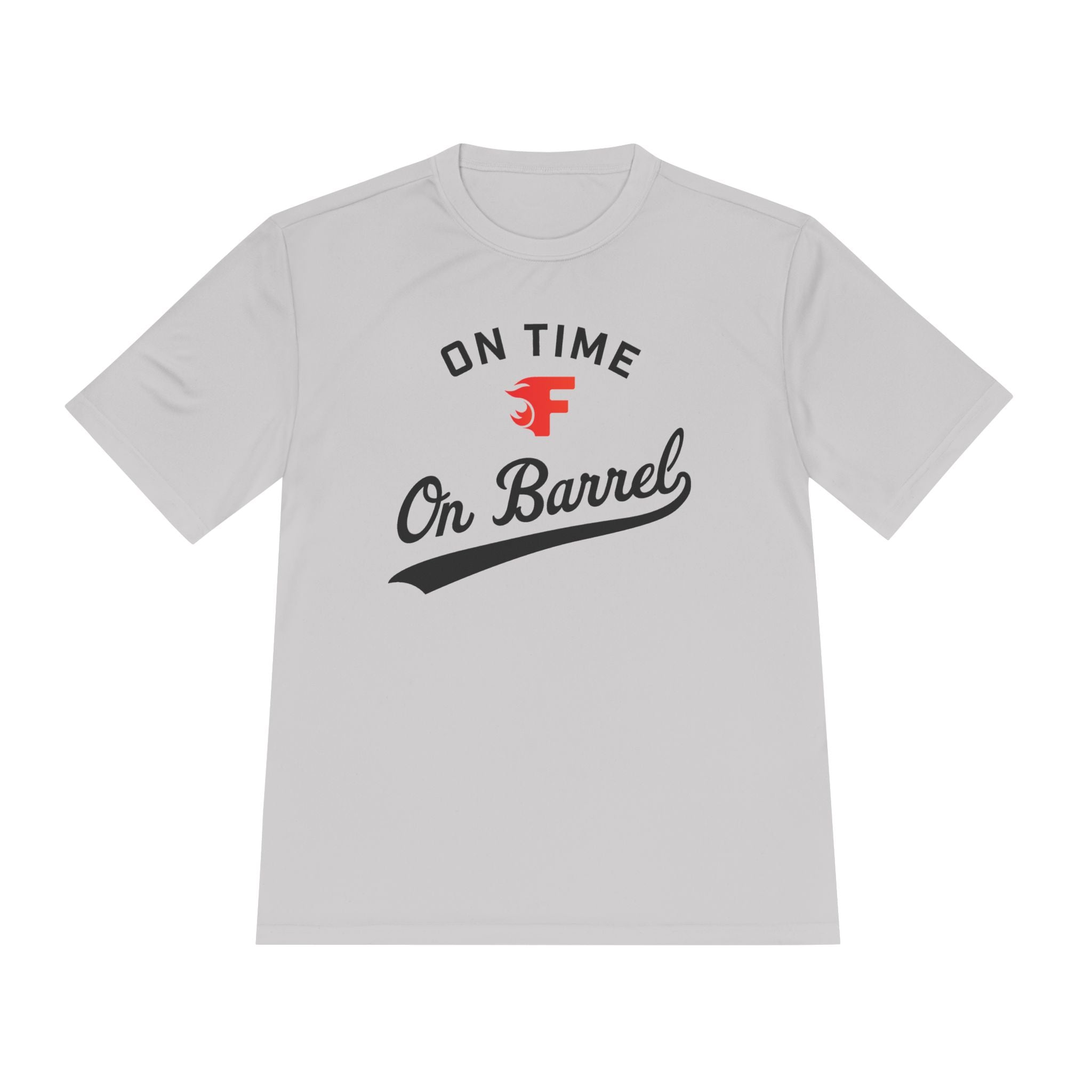 Adult: On Time - On Barrel Logo Performance Tee (Light)