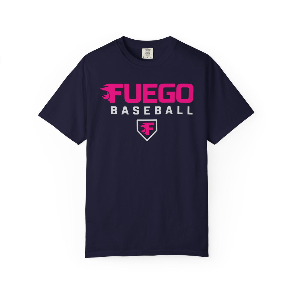 Adult: Think Pink - Fuego Wordmark Logo with Home Plate — Vintage Athletic Tee