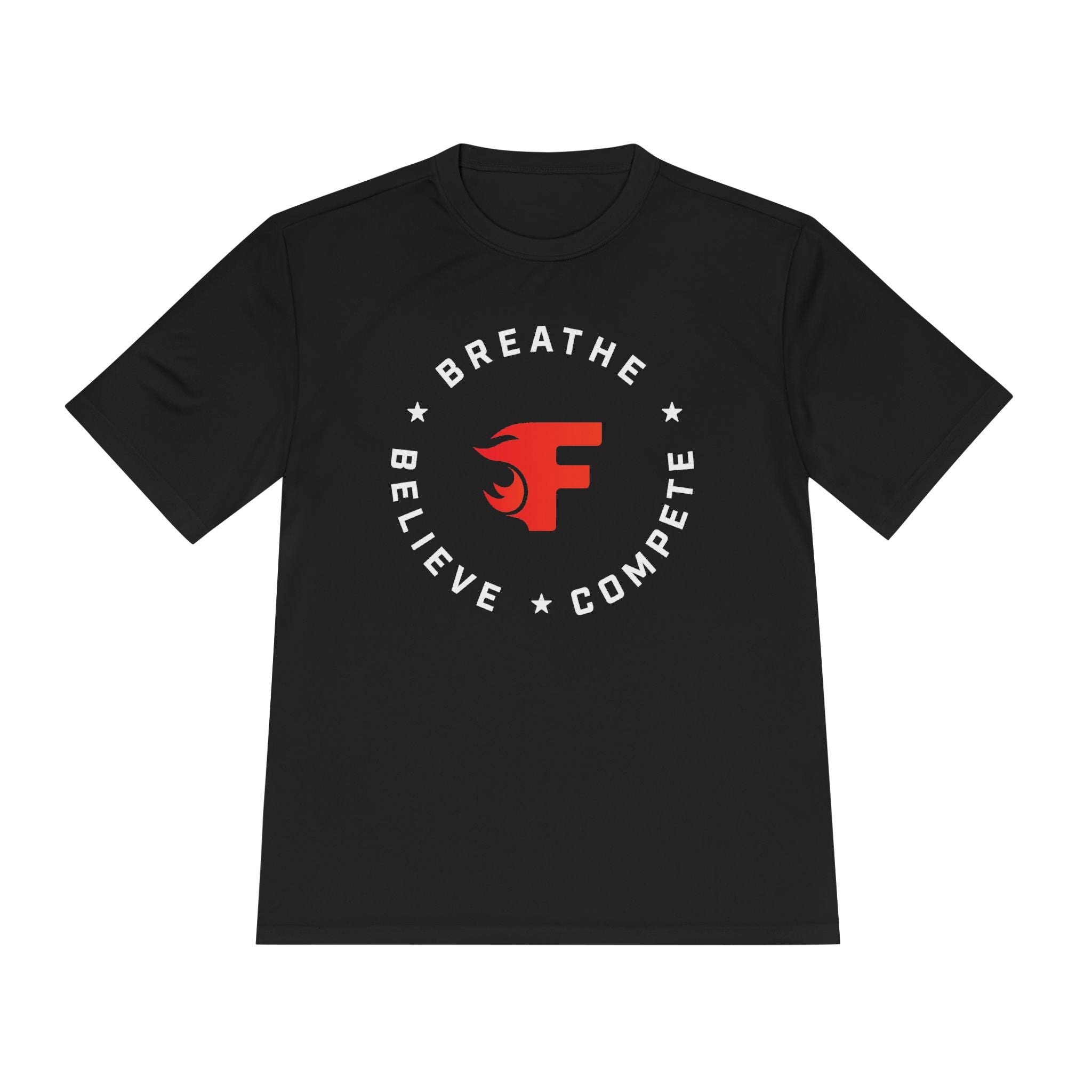 Adult: Breathe. Believe. Compete. Performance Tee (Dark)