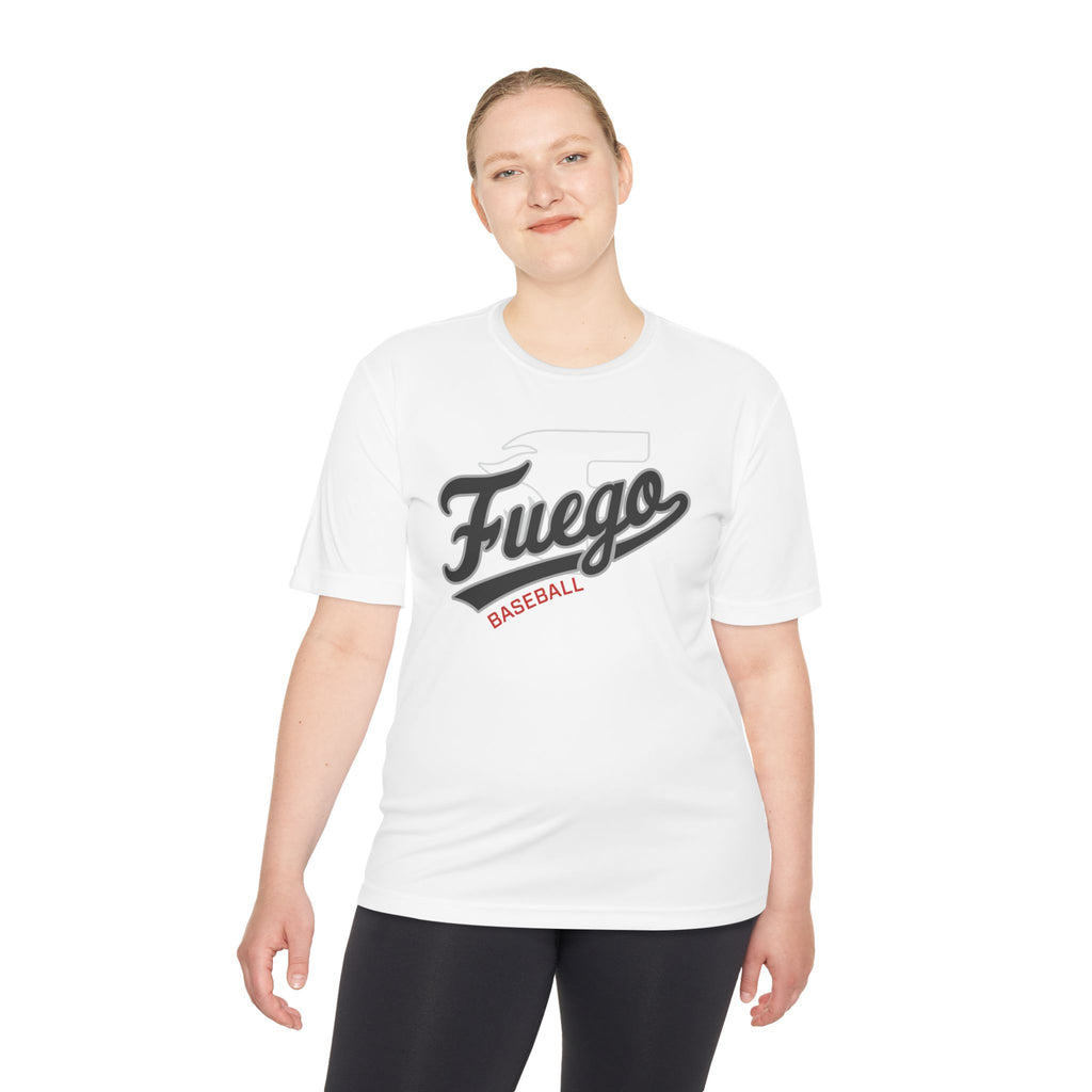 Adult: Fuego "Cursive" Logo Performance Tee (Light)