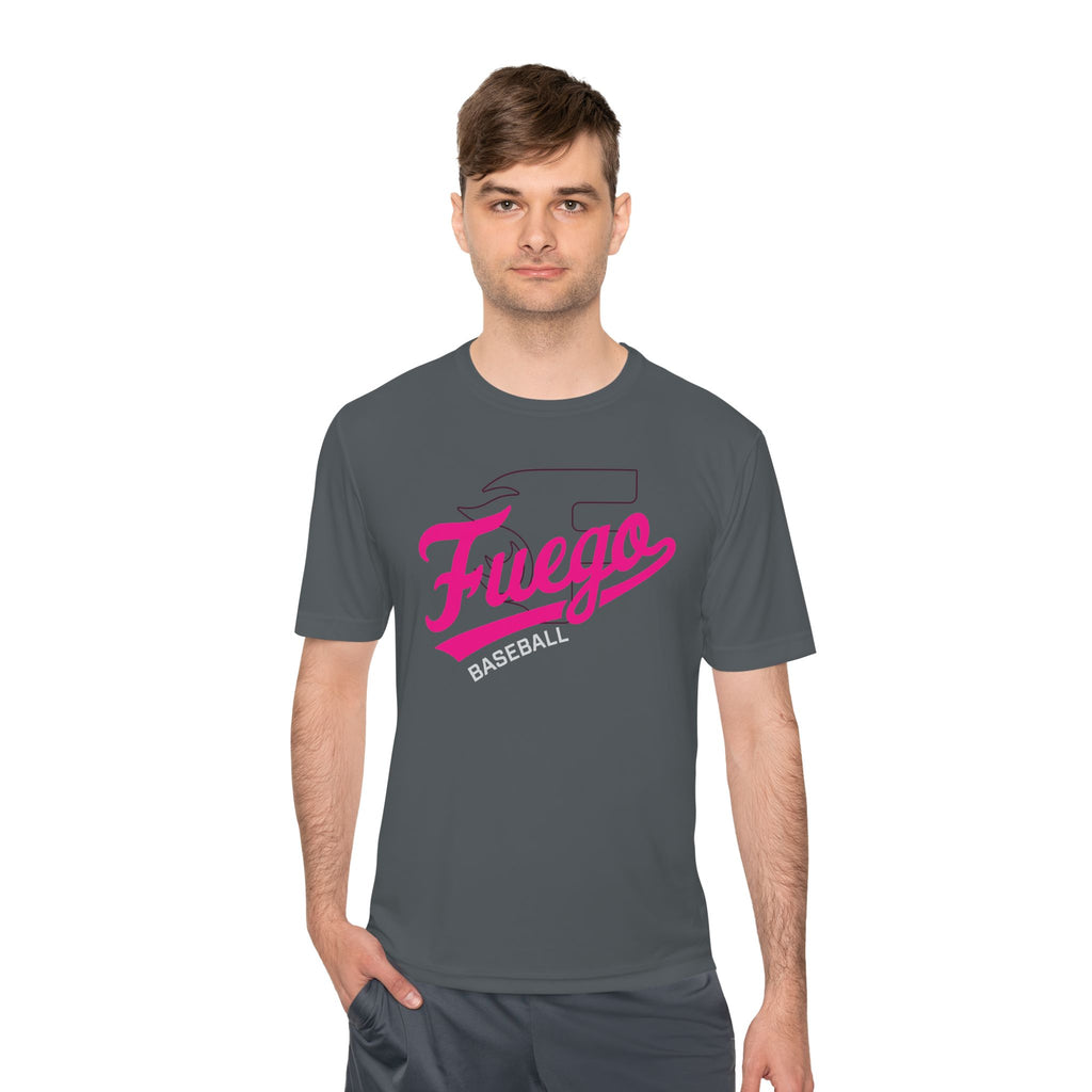 Adult: Think Pink - Fuego "Cursive" Logo - Performance Tee